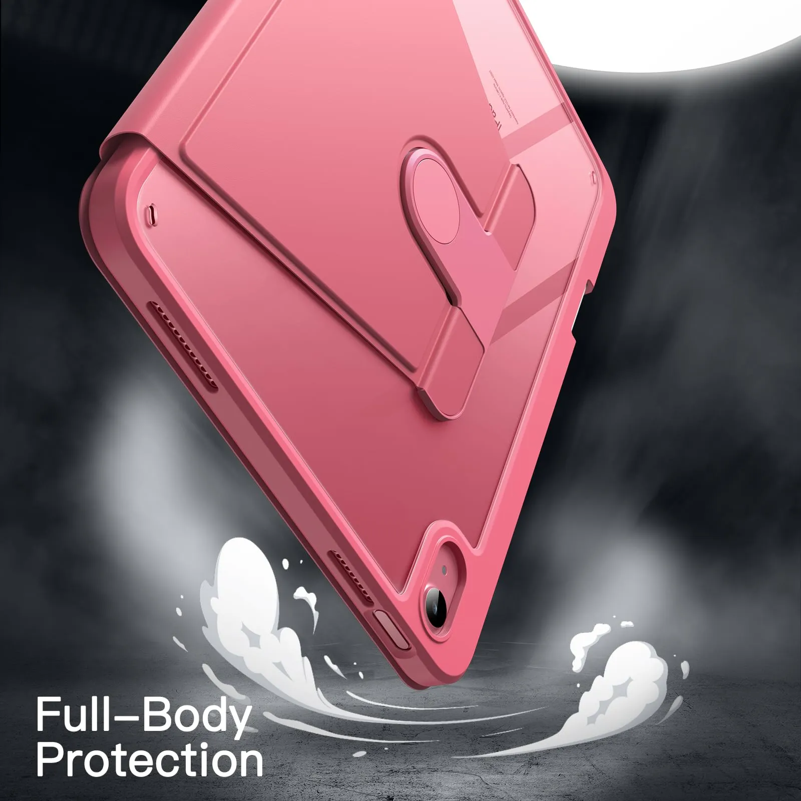 JETech Custodia Girevole per iPad 11ª/10ª Gen, Rosa - immagine 4