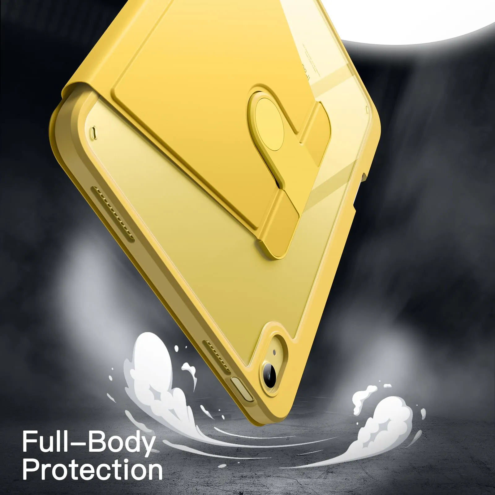 JETech Custodia Girevole per iPad 11ª/10ª Gen (A16), Giallo - immagine 4