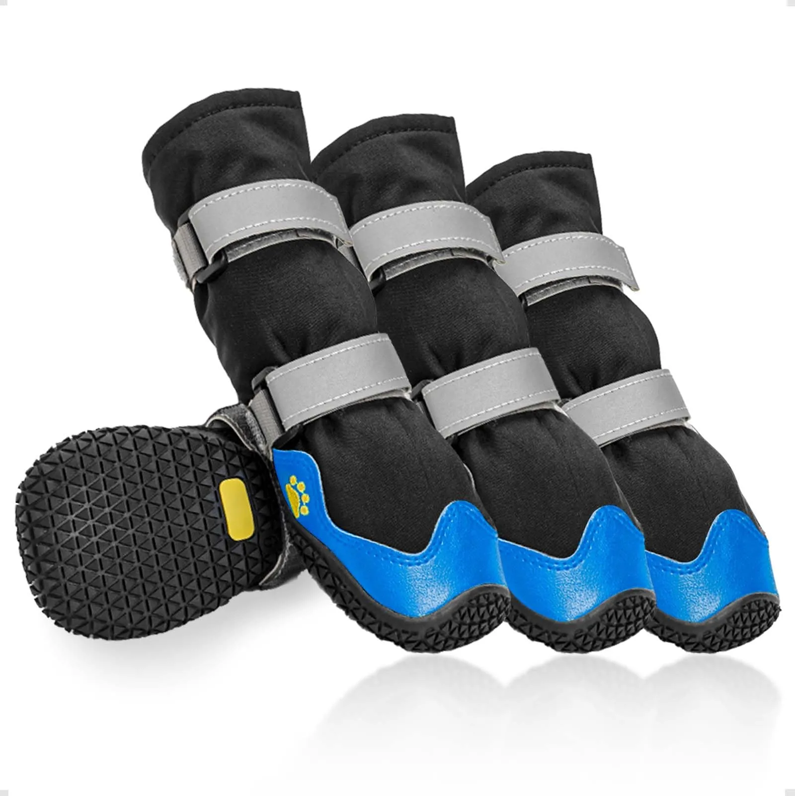 OHCOZZY Stivali Impermeabili per Cani con Cinghie Riflettenti e Suola Antiscivolo, Blu, XL - immagine 1