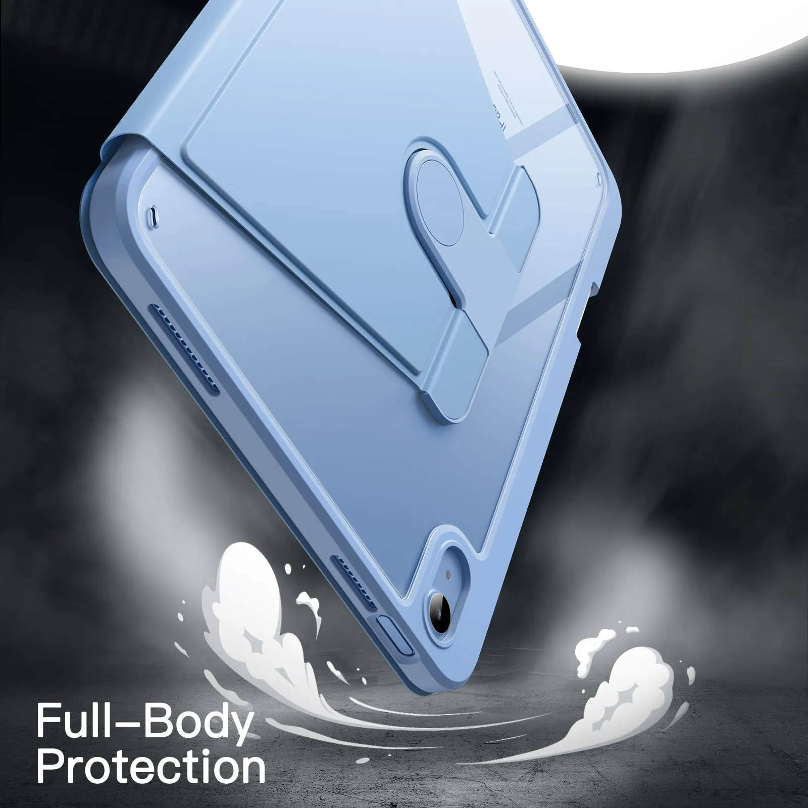 JETech Custodia Girevole per iPad 11ª/10ª Gen, Blu - immagine 4