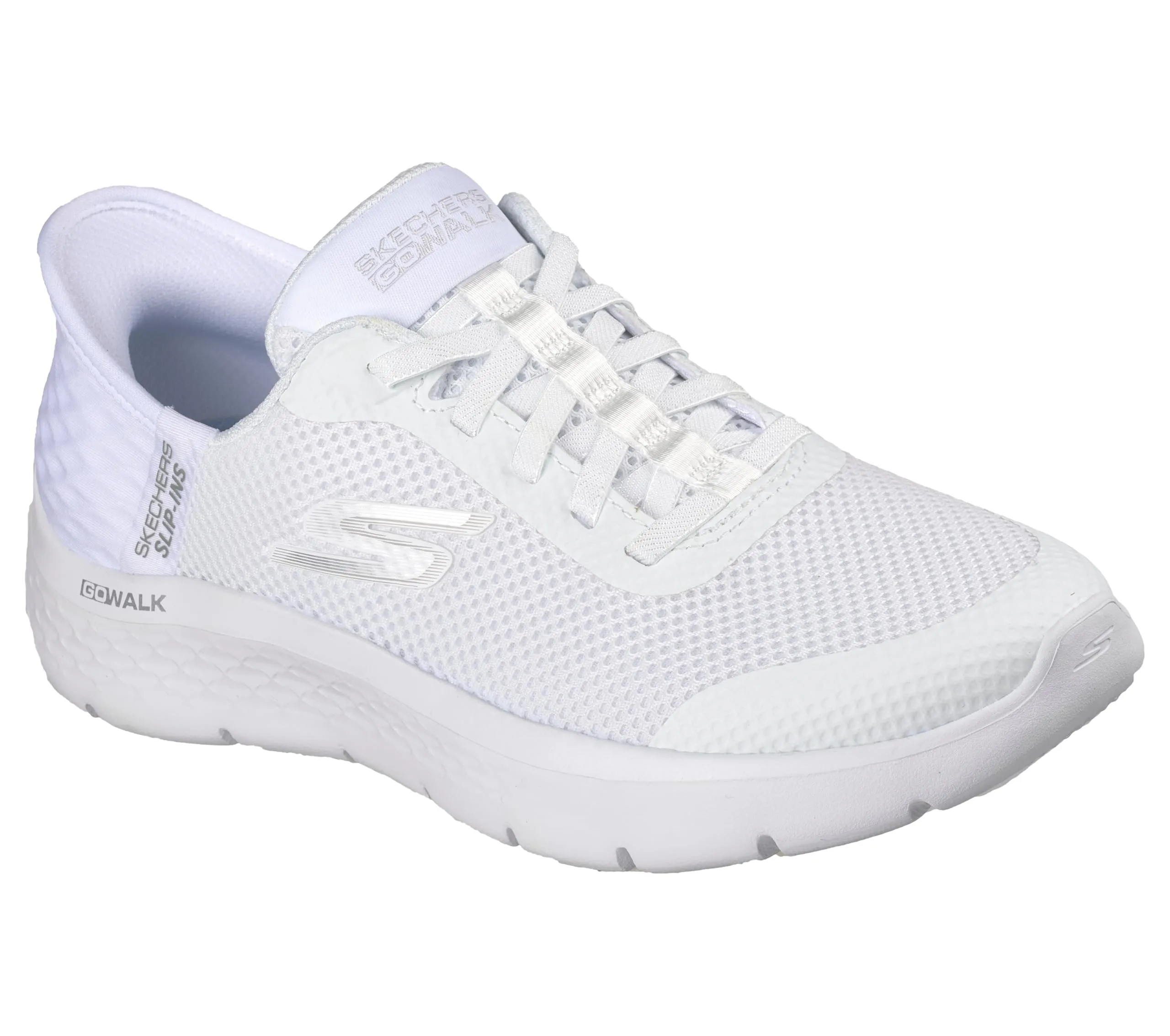 Skechers Go Walk Flex Grand Entry Trainers, White Textile/Trim, 40.5 EU - immagine 4
