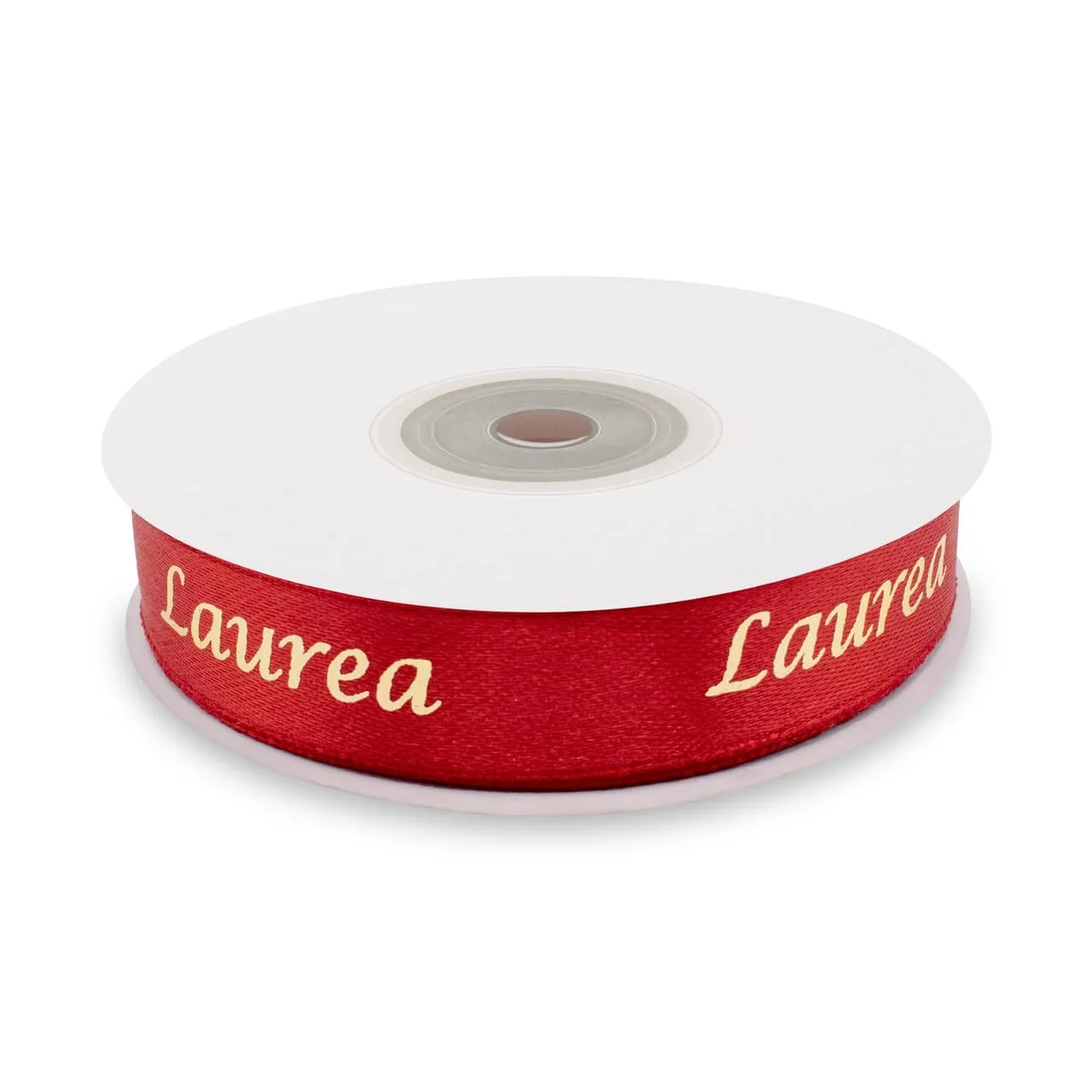 Decoraparty Nastro Doppio Raso Rosso con Scritta Laurea Oro, 15 mm x 25 mt - immagine 6