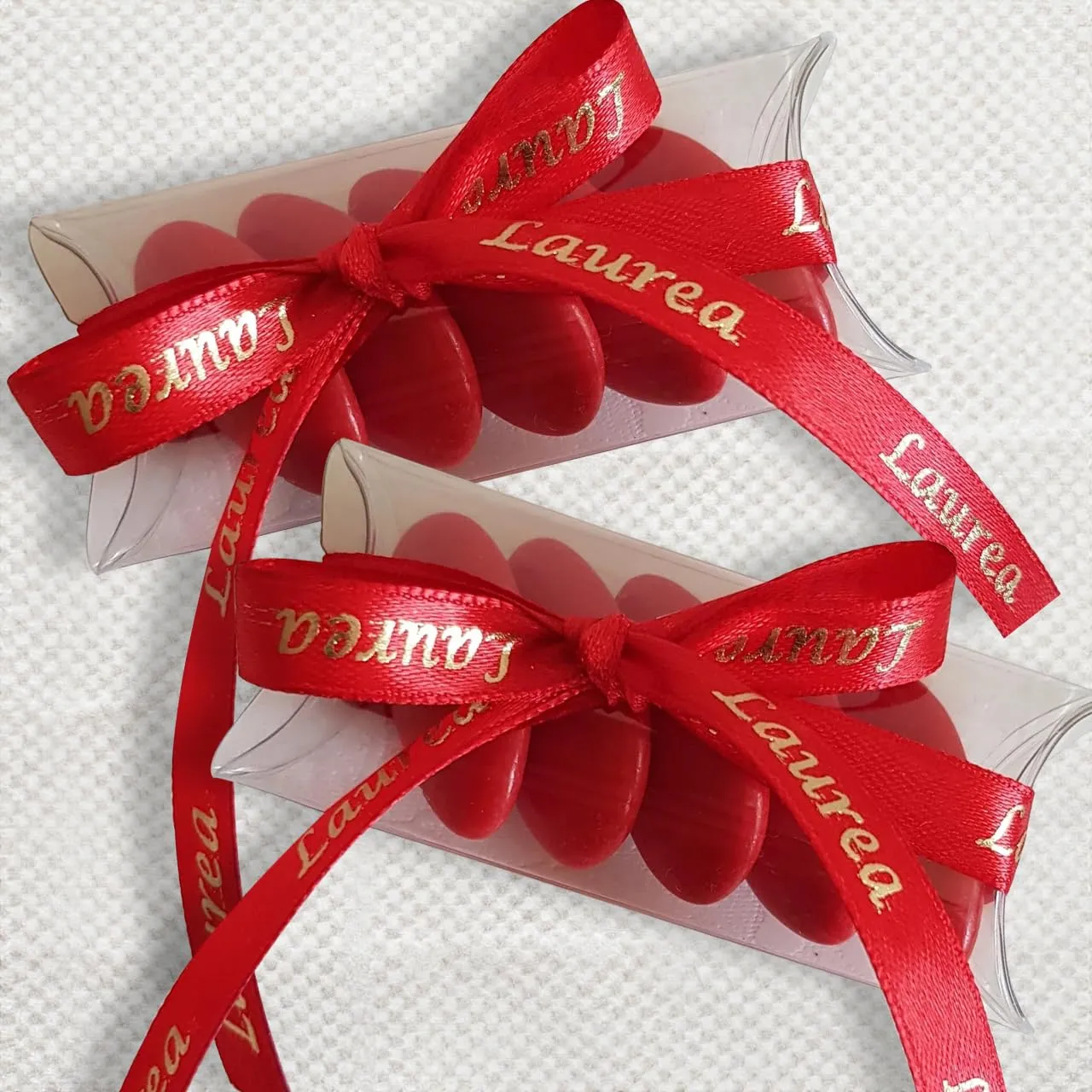 Decoraparty Nastro Doppio Raso Rosso con Scritta Laurea Oro, 15 mm x 25 mt - immagine 7