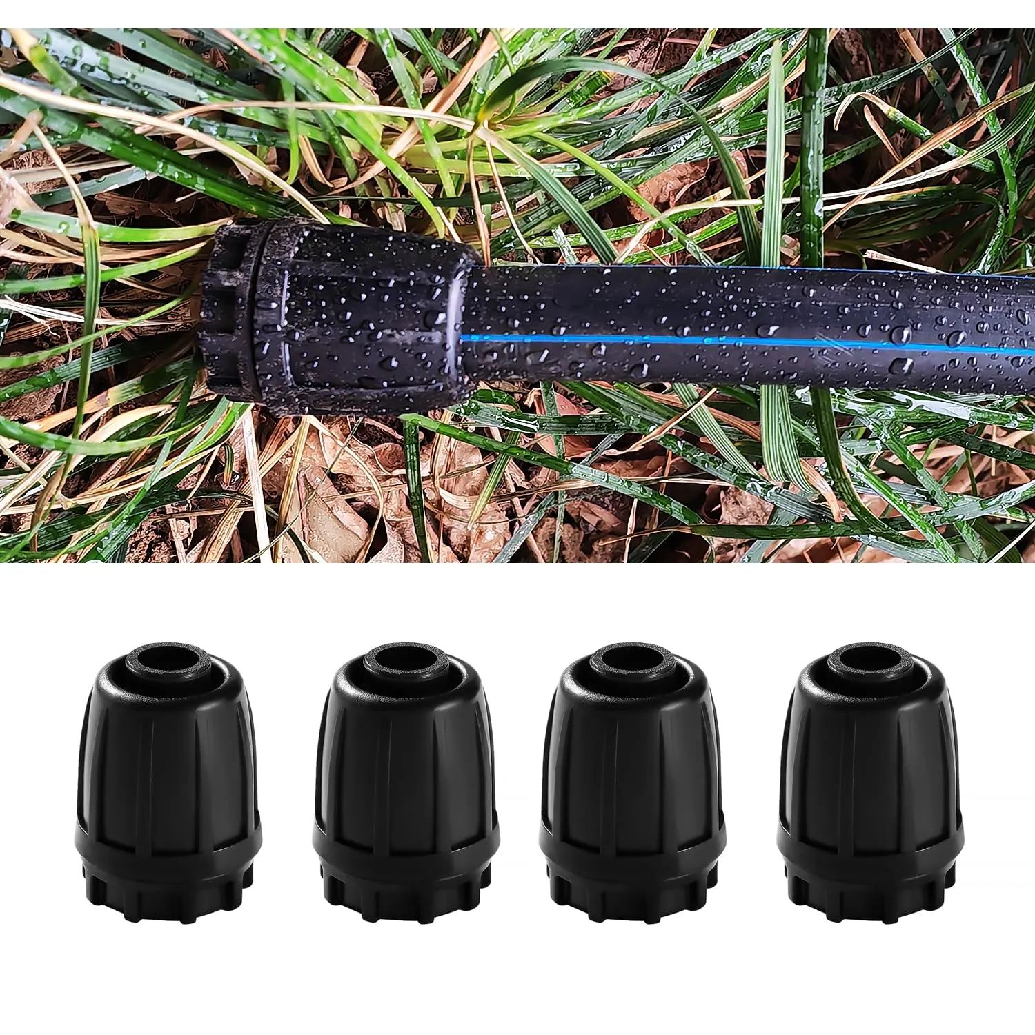 VooGenzek Raccordi per Irrigazione a Goccia 16mm, Adattatori a Terminali e Connettori Spinati, Nero, 10 Pezzi - immagine 5