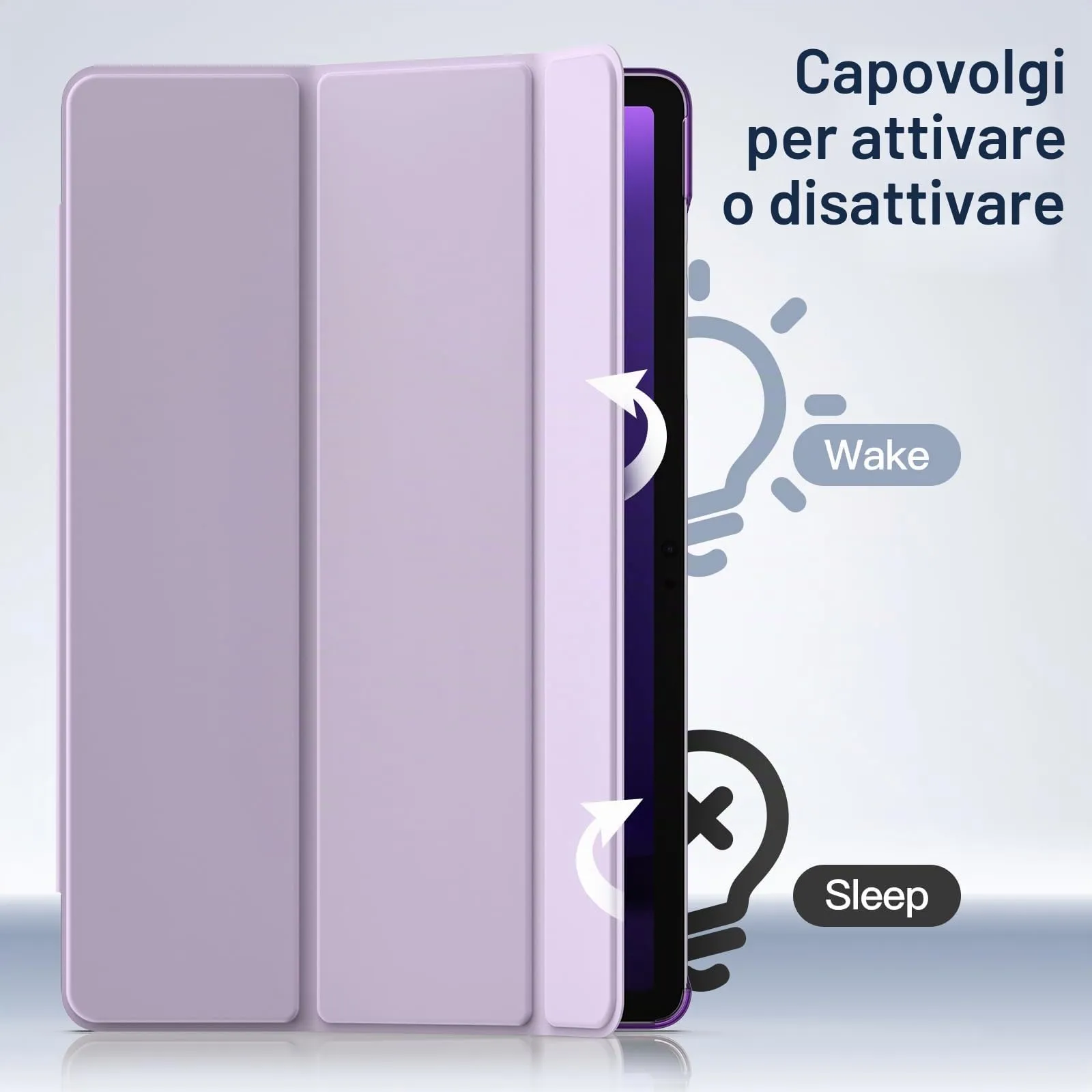 JETech Custodia per Samsung Galaxy Tab S10 Lite / S10 FE / S9 FE 10,9", Lavender - immagine 4