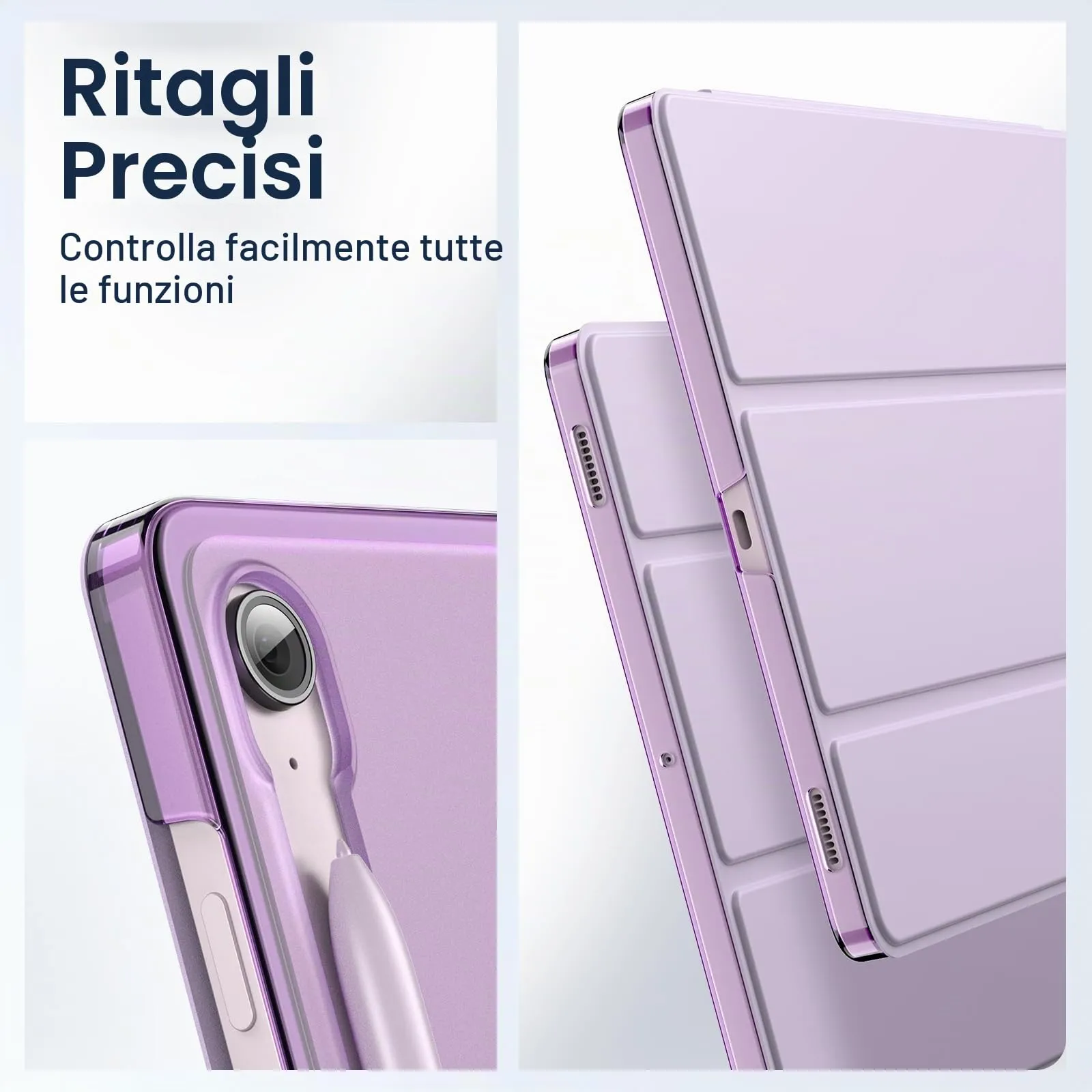 JETech Custodia per Samsung Galaxy Tab S10 Lite / S10 FE / S9 FE 10,9", Lavender - immagine 6