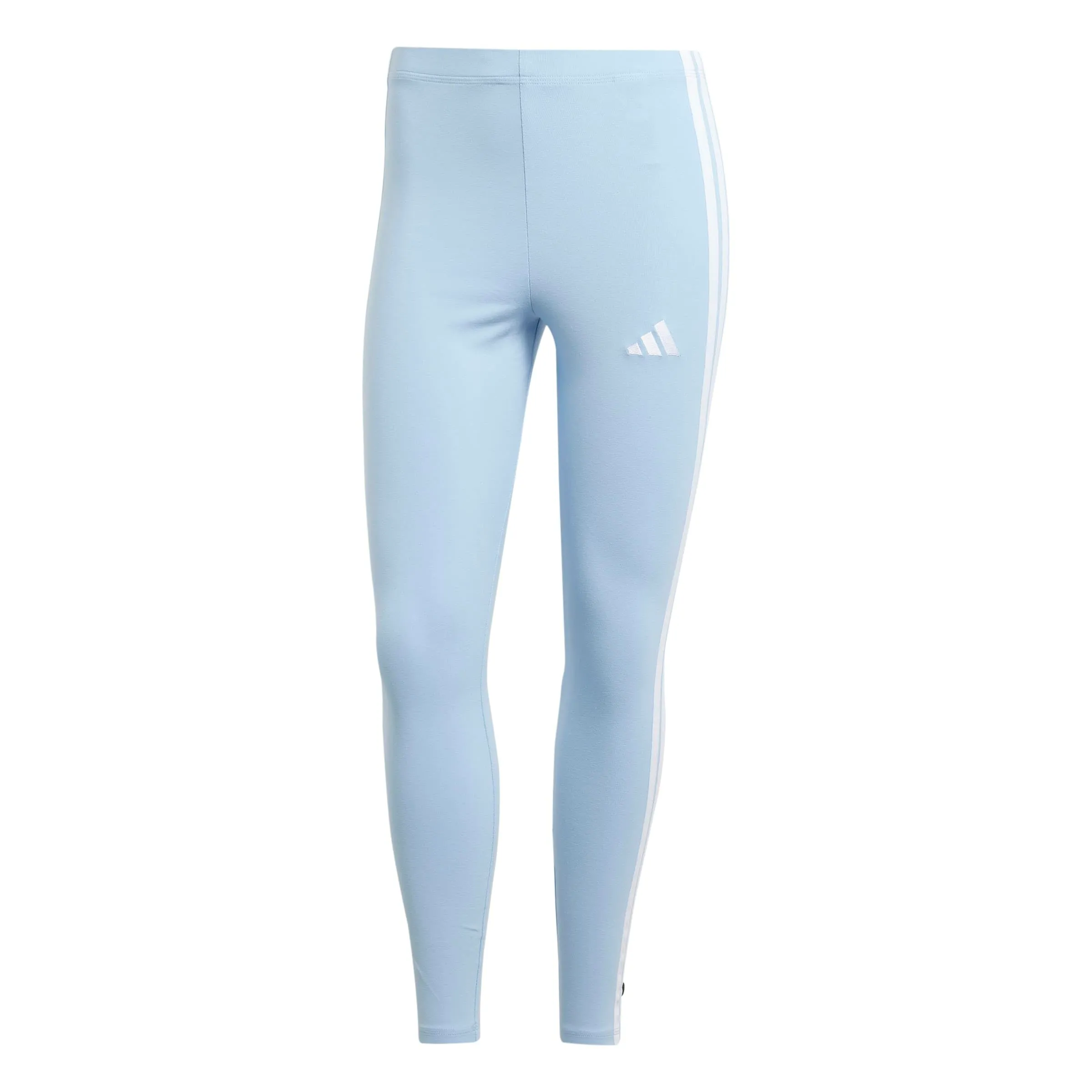 adidas Essentials 3-Stripes Cotton Leggings Tights, glow blue/white, XXS - immagine 1