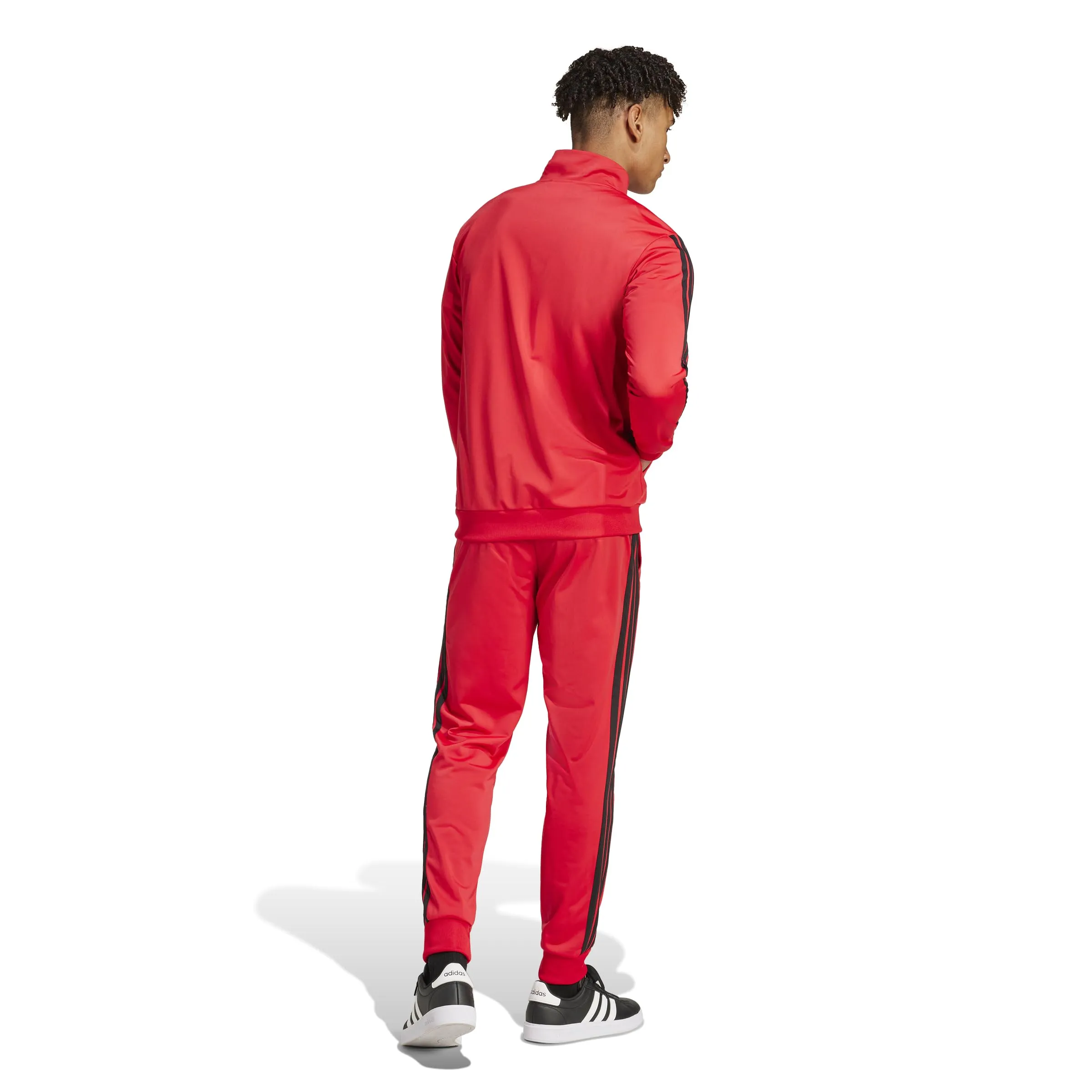 adidas Sportswear Basic 3 Stripes Tricot Tracksuit, Pure Ruby, L - immagine 2