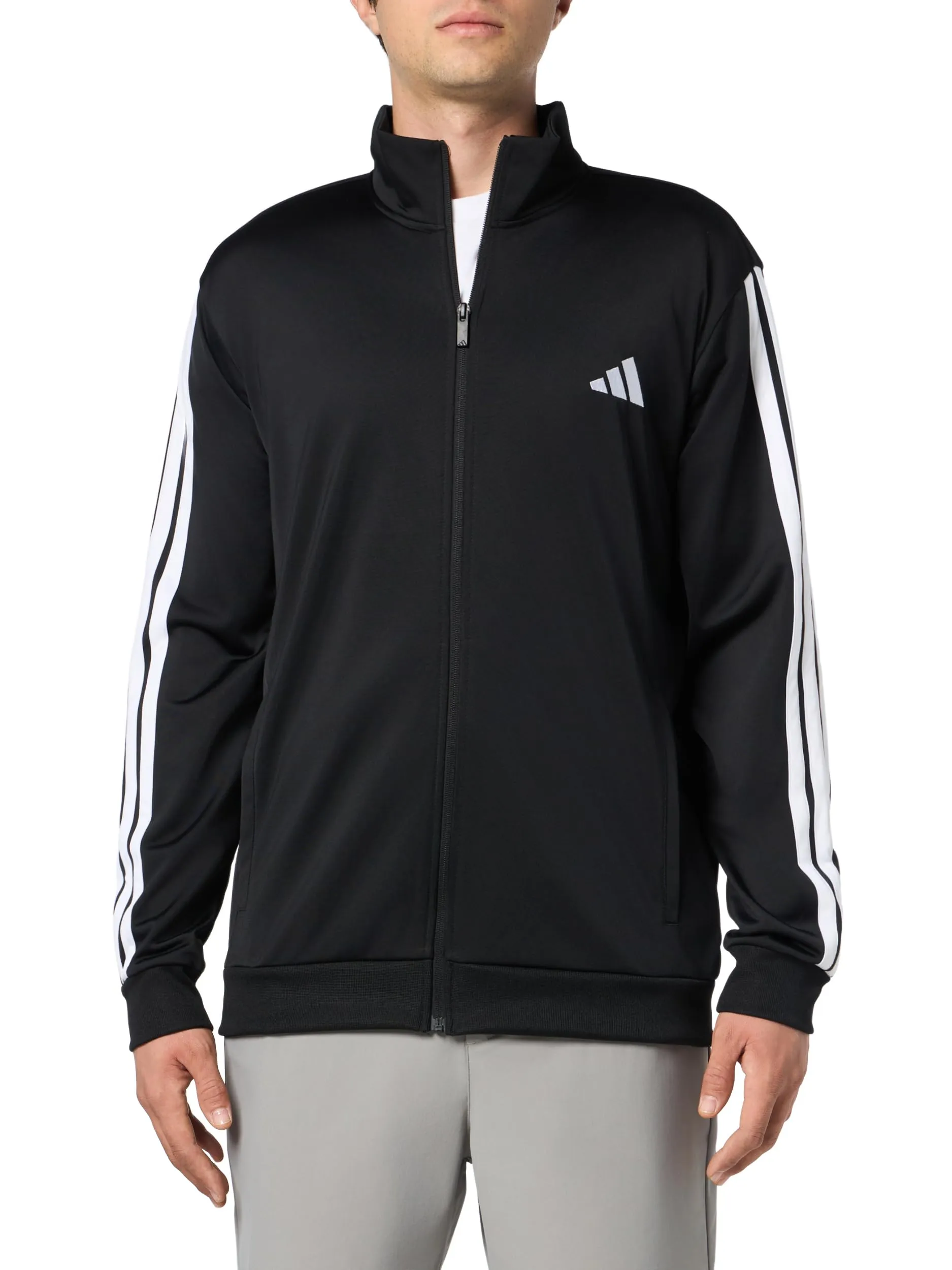 adidas Sportswear Basic 3 Stripes Tricot Track Suit, Black, XXL - immagine 2