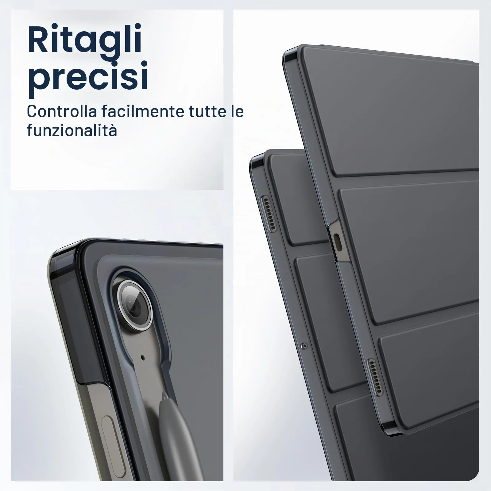 JETech Case for Samsung Galaxy Tab S10 Lite/S10 FE/S9 FE 10.9", Gray - immagine 6