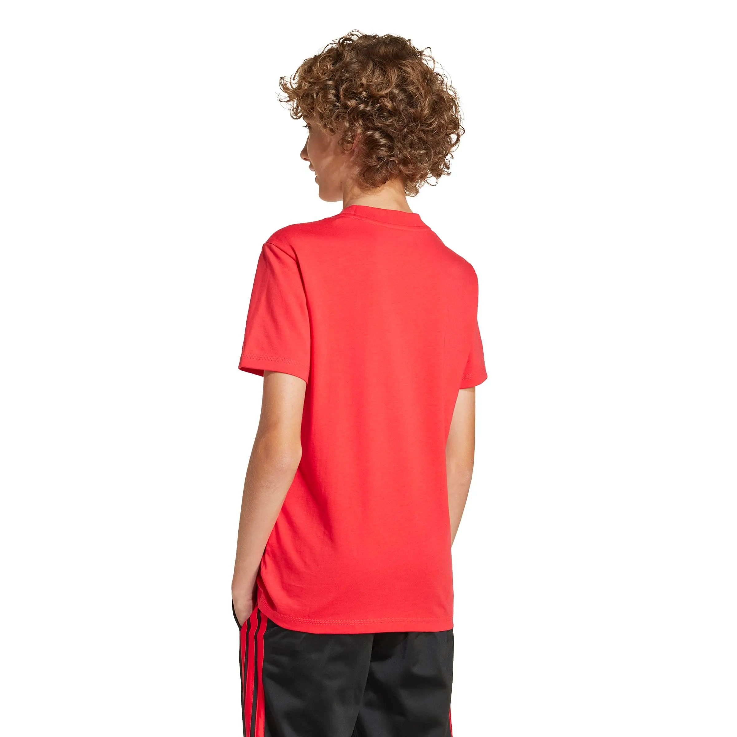 adidas Bambini Essentials T-Shirt - Pure Ruby/Black, 15-16 Years - immagine 2