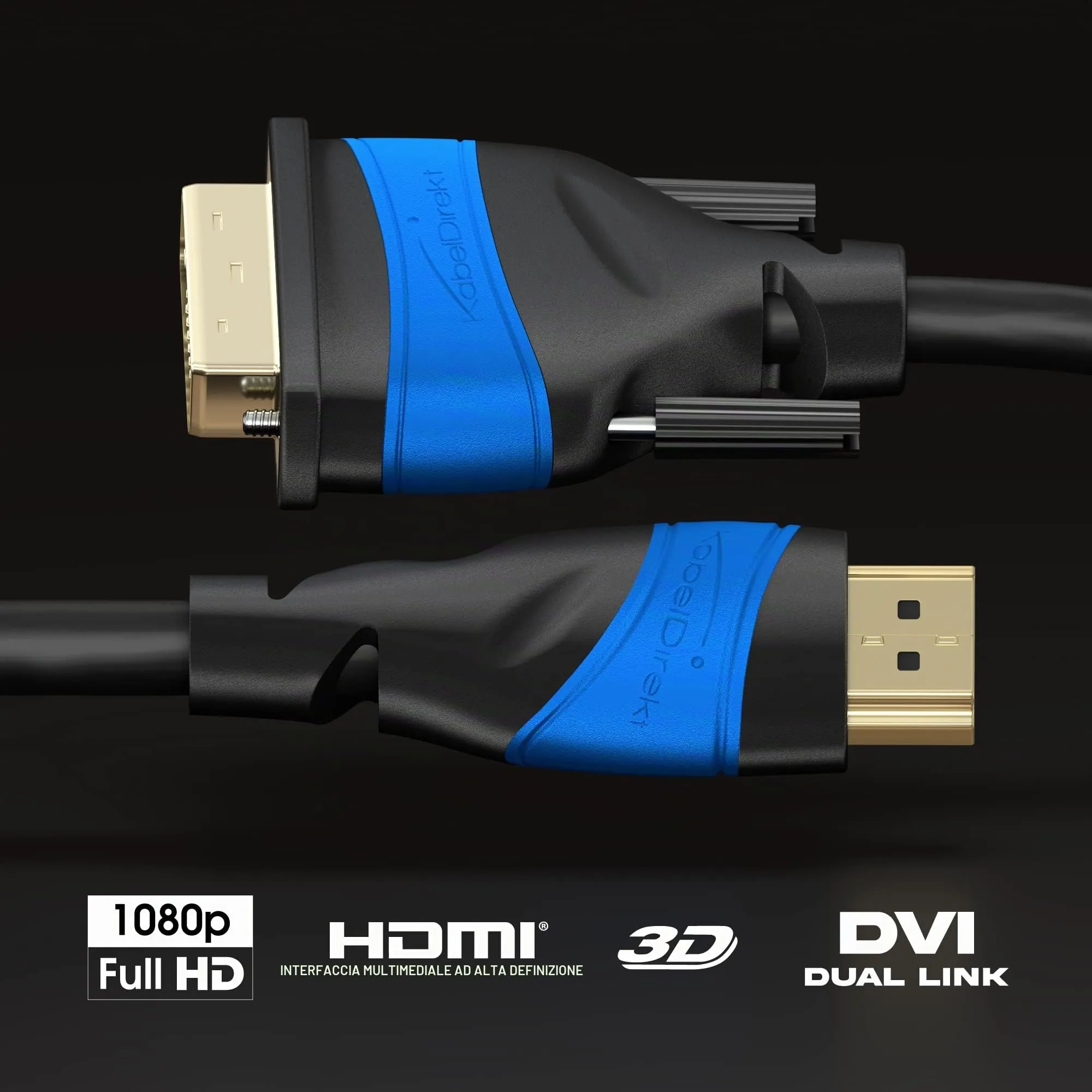 KabelDirekt Cavo di prolunga HDMI, 5x 1m - immagine 2