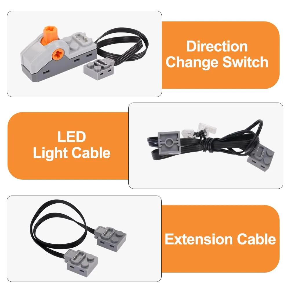 HOTUT Power Functions Kit 25 Pezzi con Servo Motore, Custodia Batteria e Telecomando a Infrarossi - immagine 7