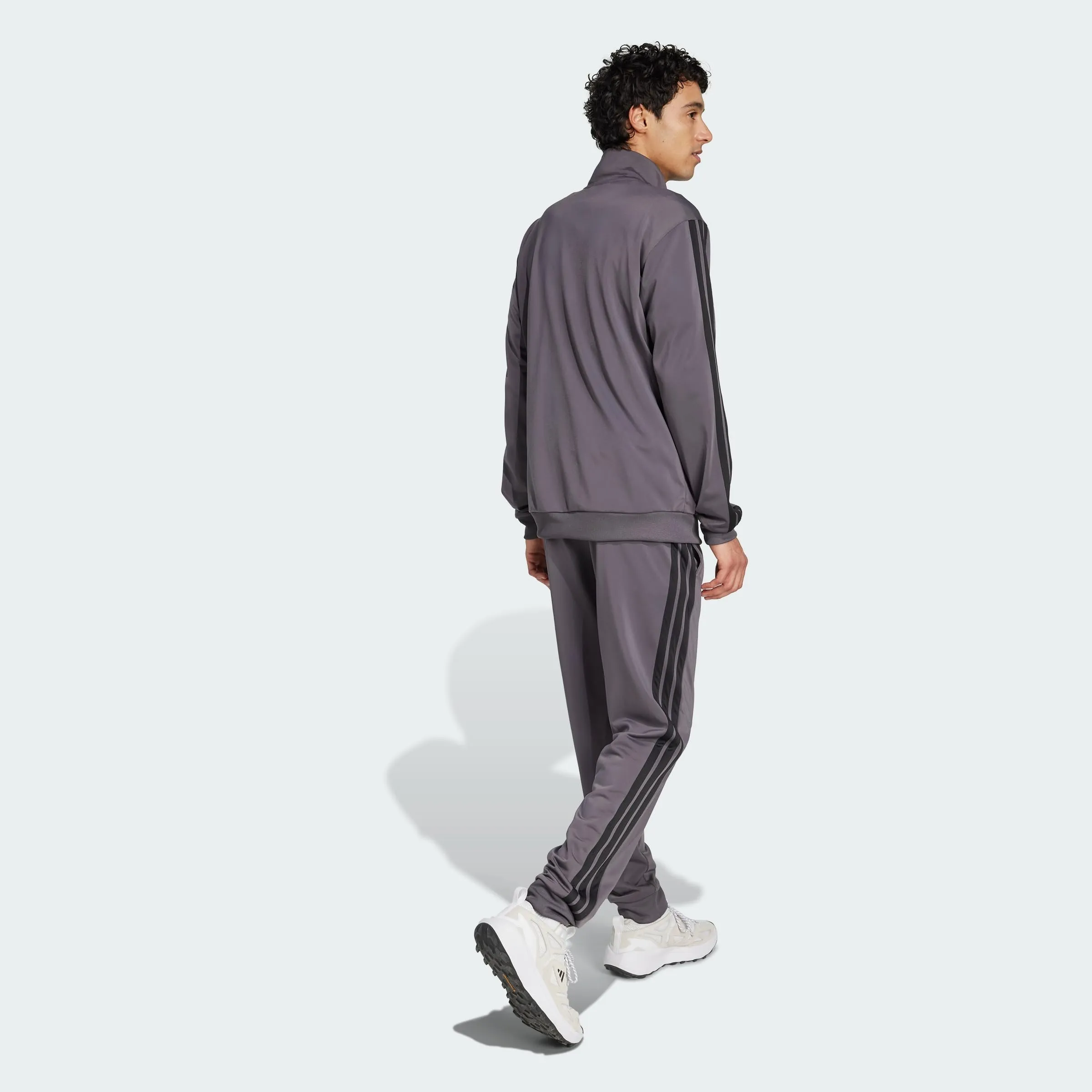adidas Sportswear Basic 3 Stripes Tricot Tracksuit, Grey Strata, S - immagine 5