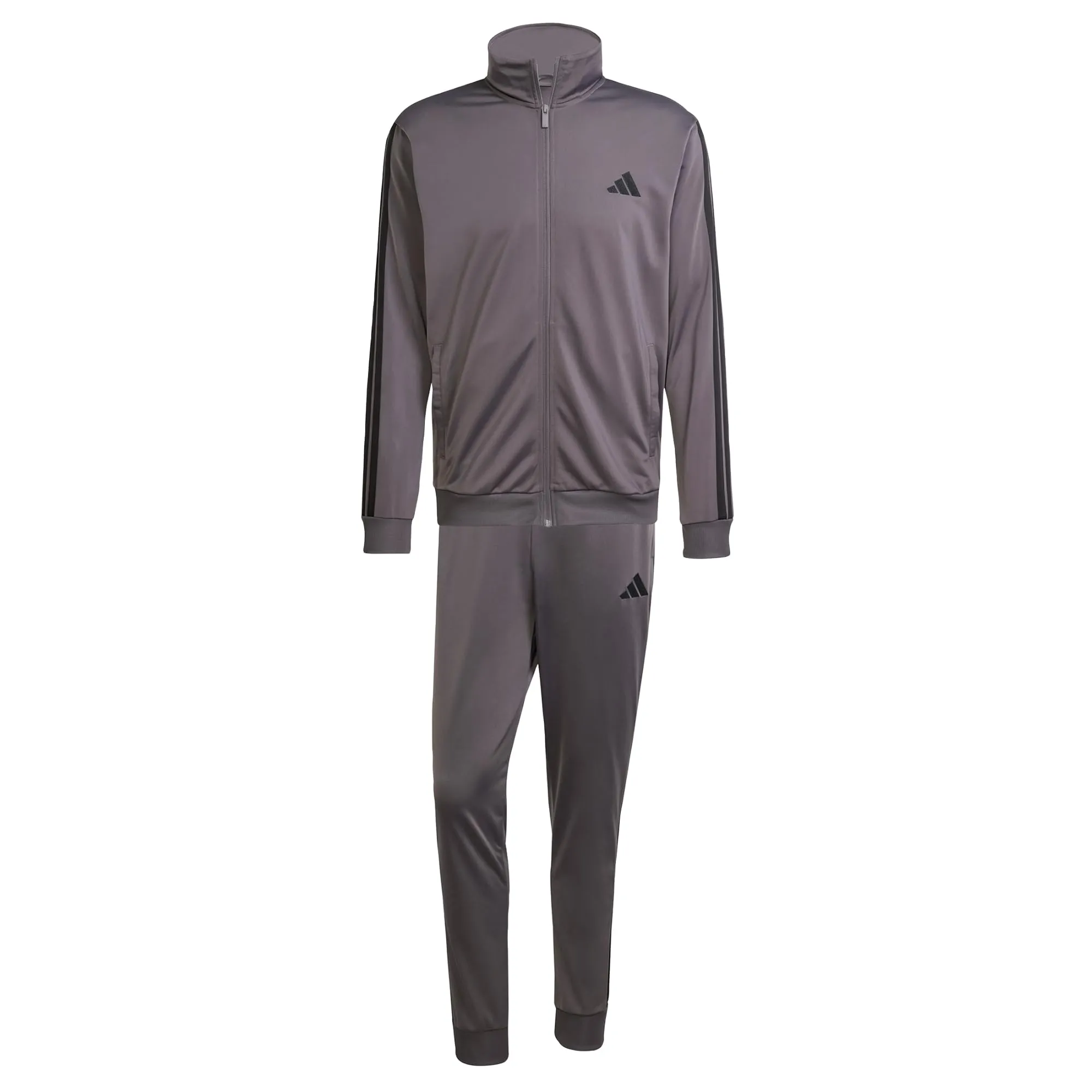 adidas Sportswear Basic 3 Stripes Tricot Tracksuit, Grey Strata, XS - immagine 1