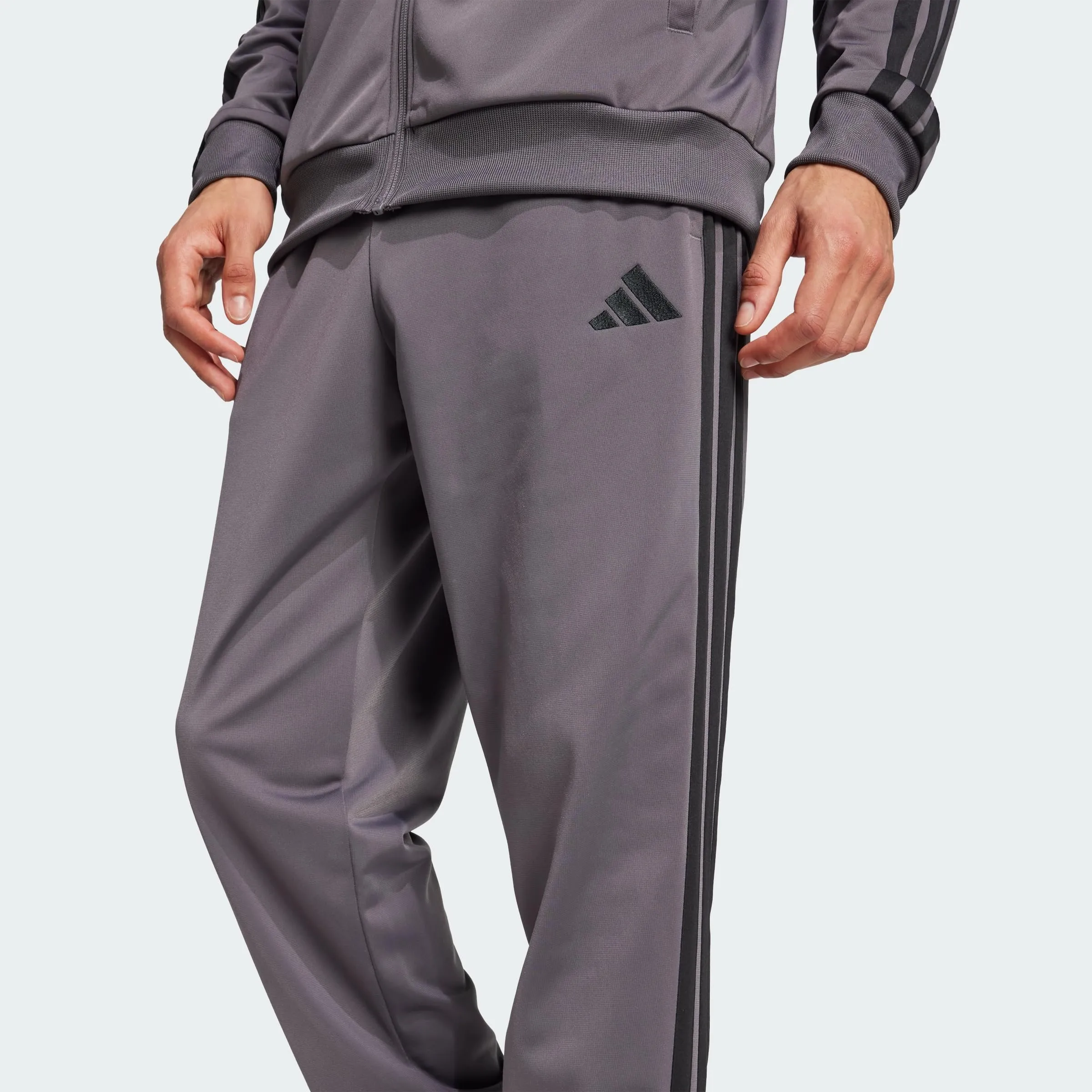 adidas Sportswear Basic 3 Stripes Tricot Tracksuit, Grey Strata, XS - immagine 4