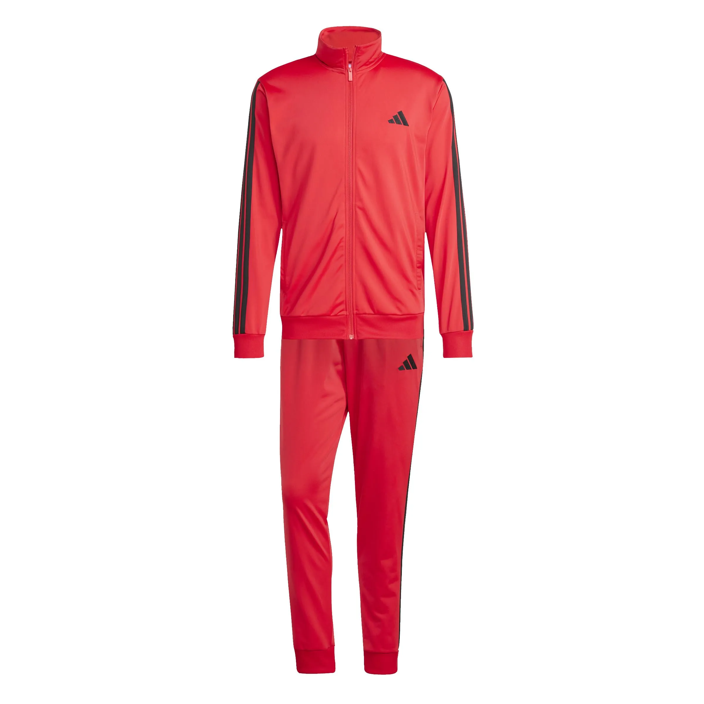 adidas Sportswear Basic 3 Stripes Tricot Tracksuit, Pure Ruby, XL - immagine 1