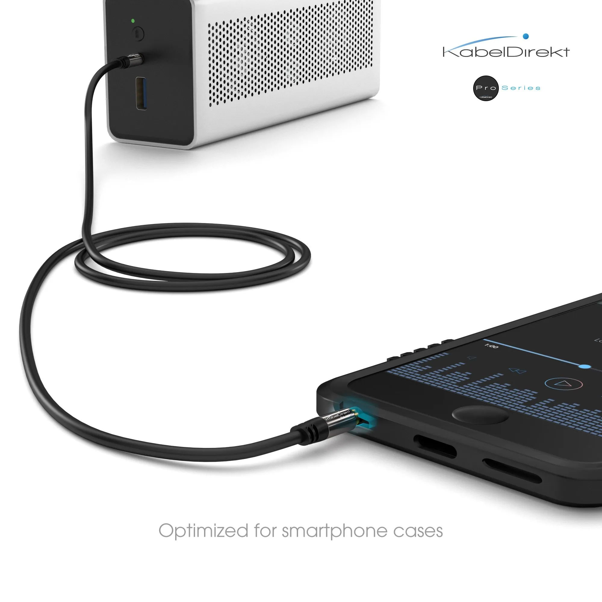 KabelDirekt Cavo Audio AUX Jack 3,5mm 2x2m - immagine 7