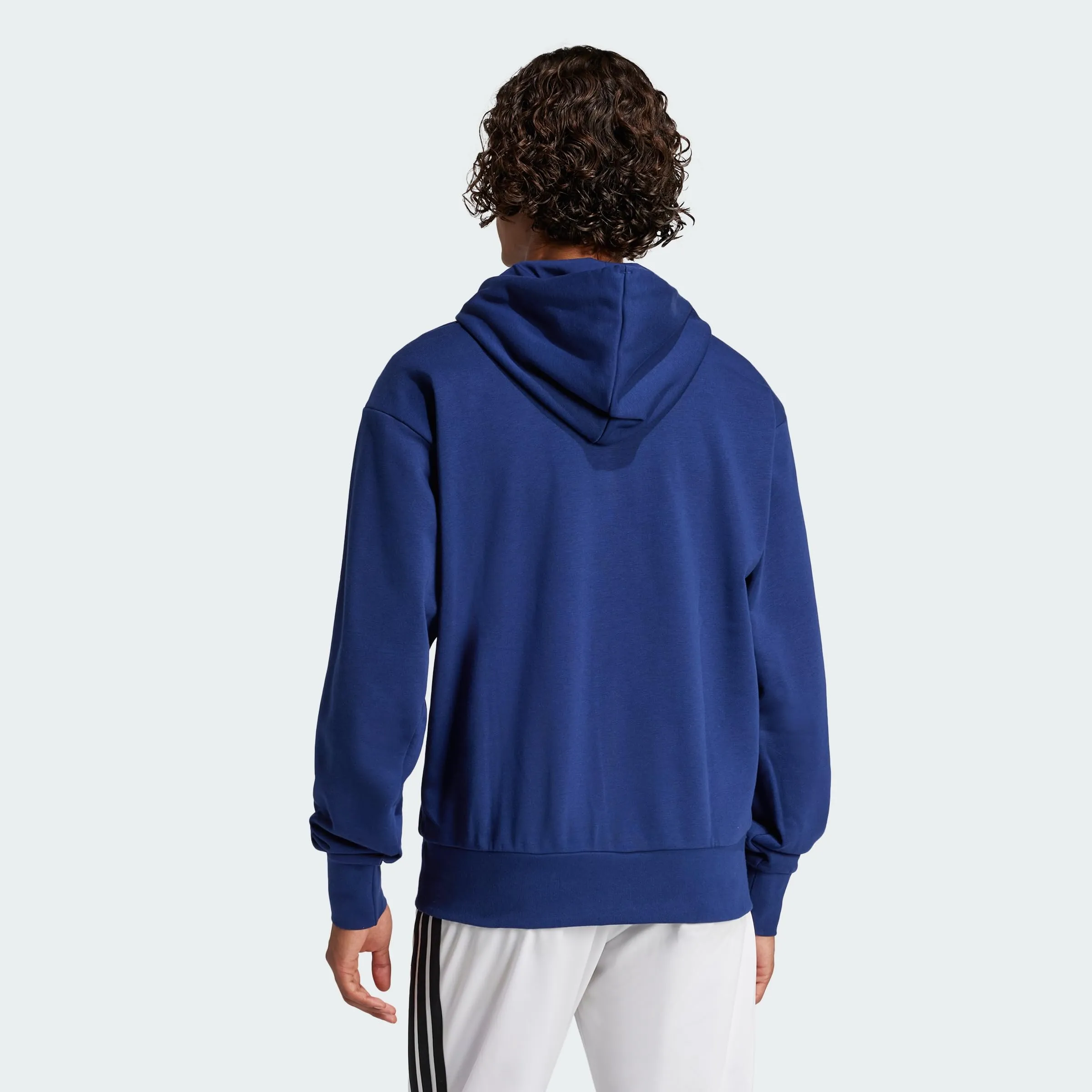 adidas Essentials Big Logo French Terry Hoodie, Dark Blue/White, XXL - immagine 4
