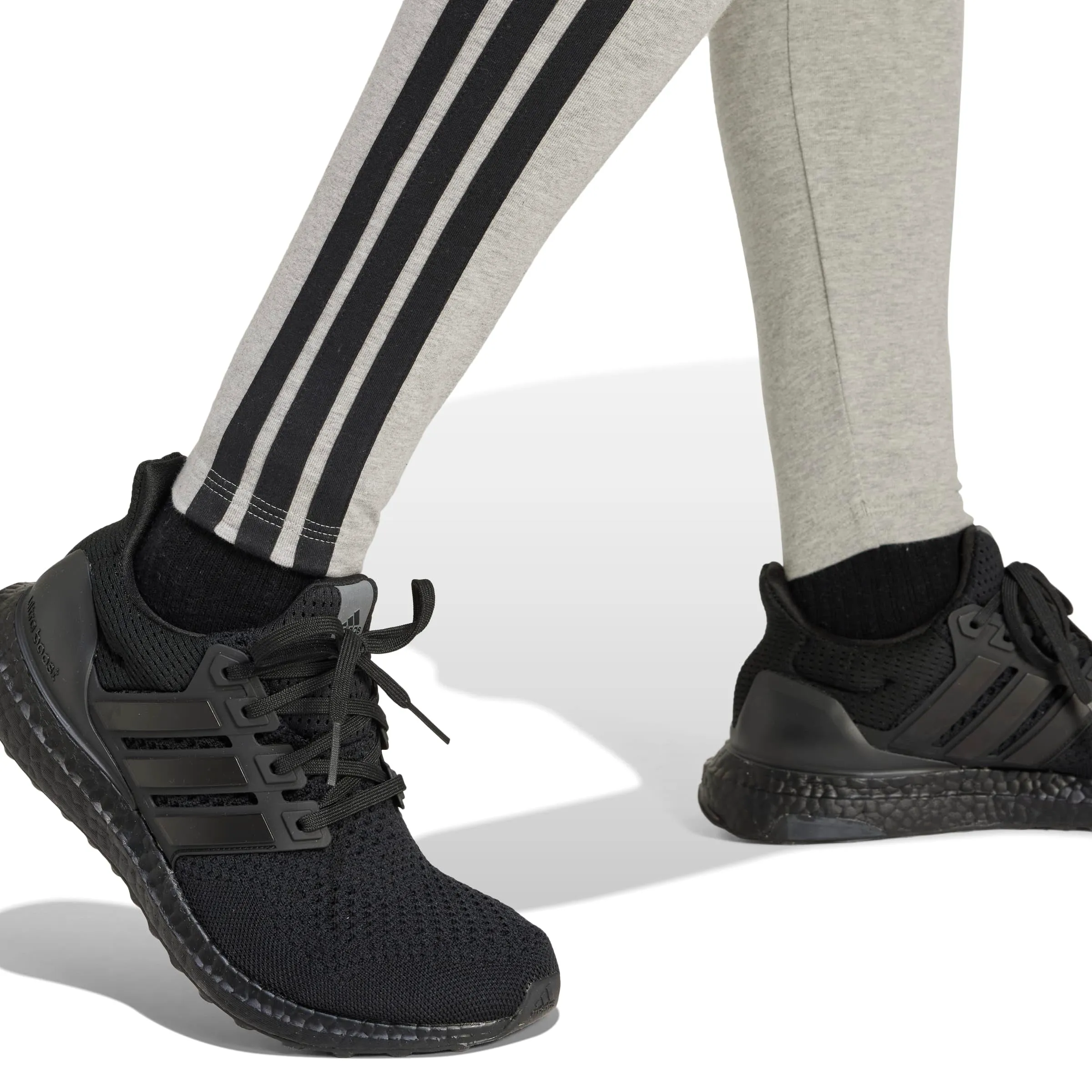 adidas Donna Essentials 3-Stripes Cotton Leggings Tights, Medium Grey Heather/Black, XXL - immagine 5