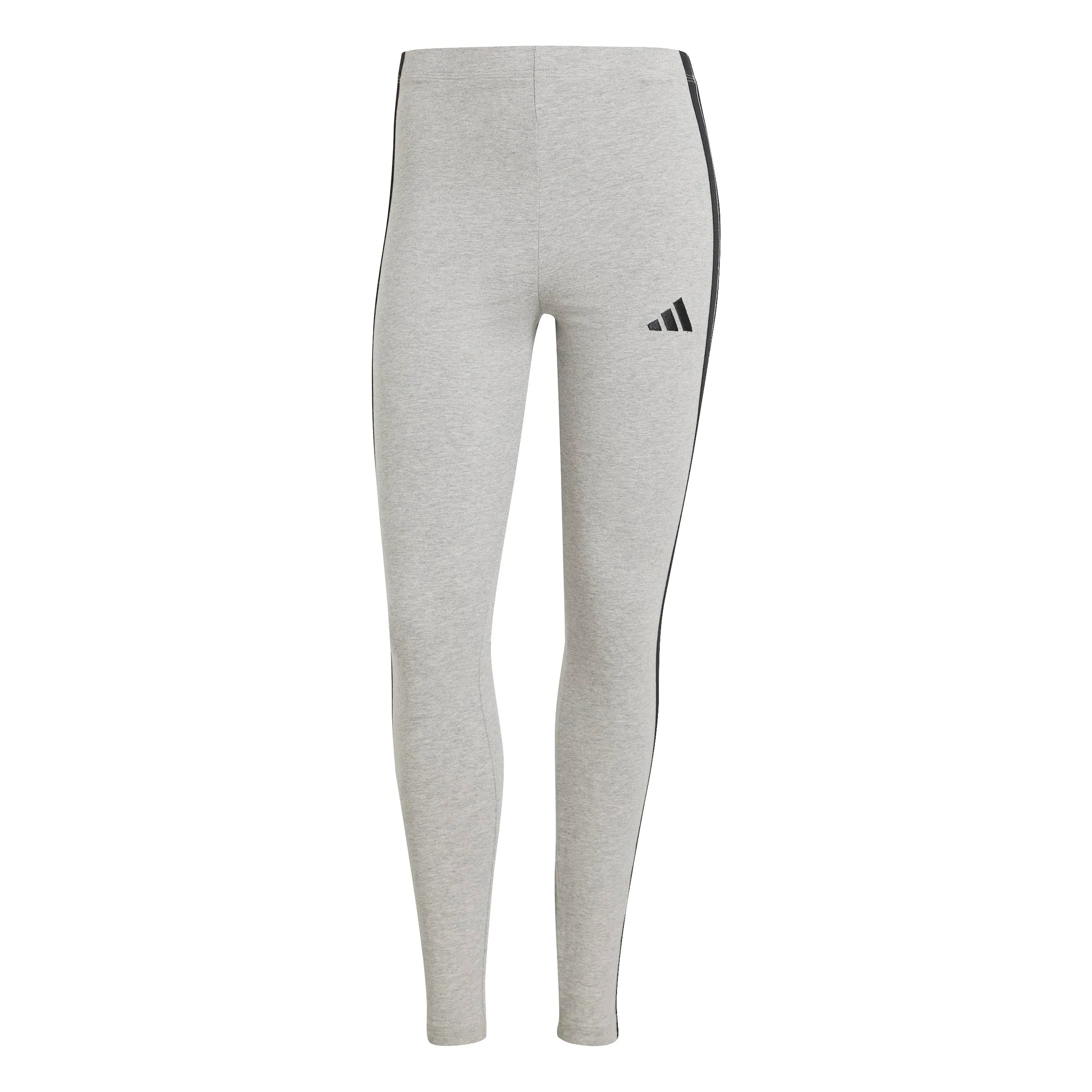 adidas Donna Essentials 3-Stripes Cotton Leggings Tights, Medium Grey Heather/Black, XXS - immagine 1
