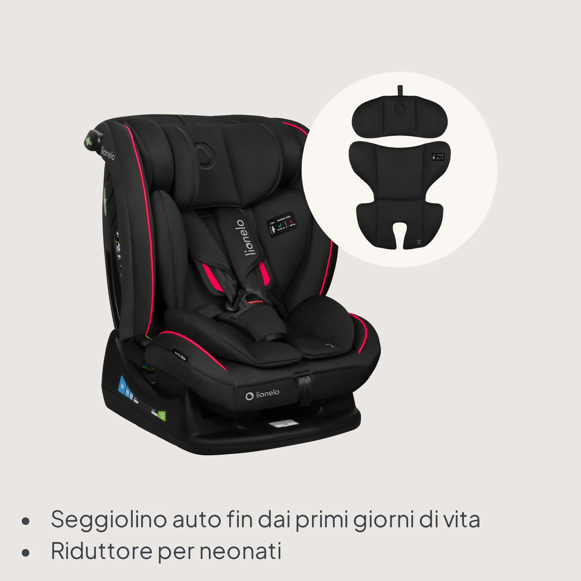 Lionelo Aart i-Size Seggiolino Auto Bambini 0-12 anni R129 - immagine 9