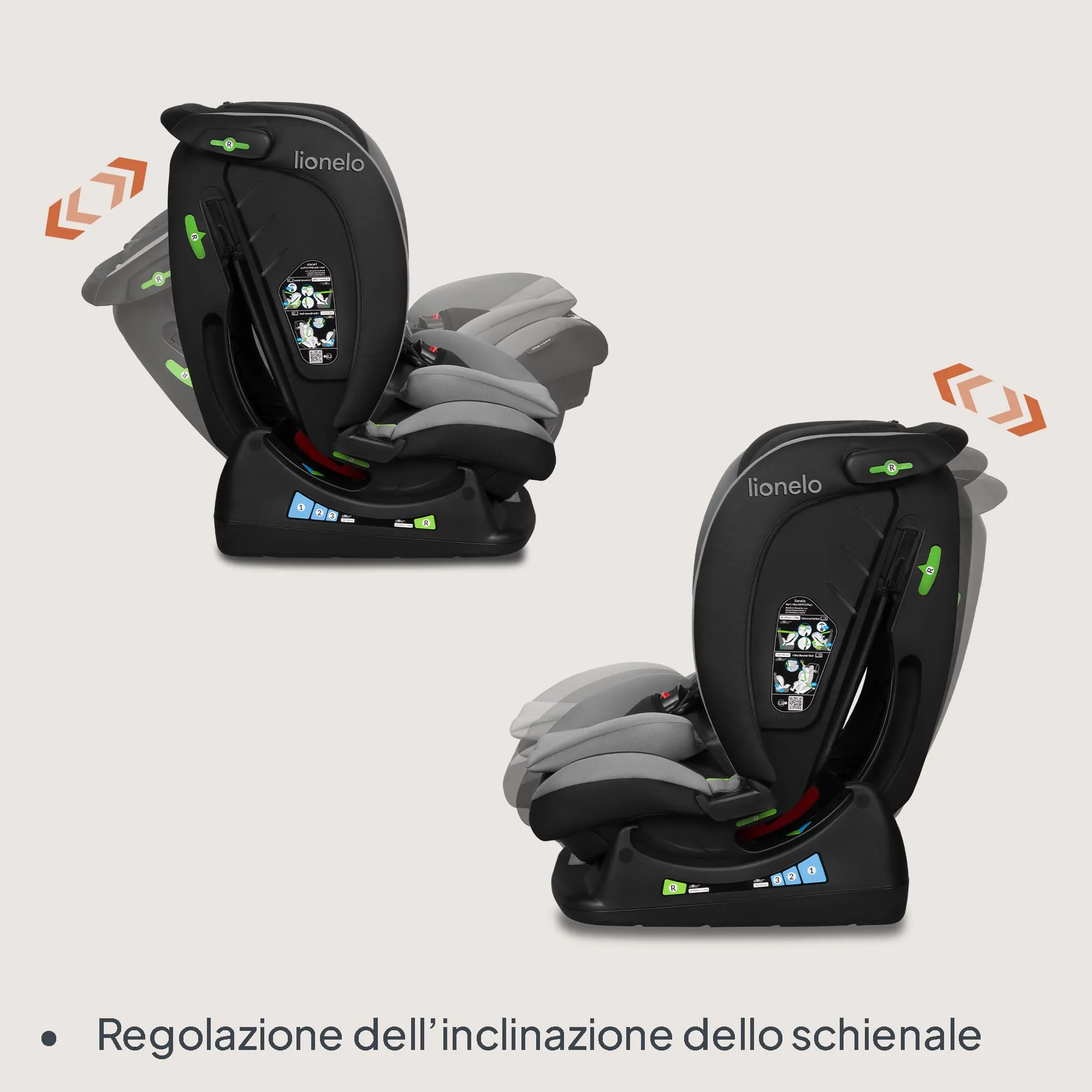 Lionelo Aart i-Size Seggiolino Auto Bambini 0-12 anni Norma R129 - immagine 6
