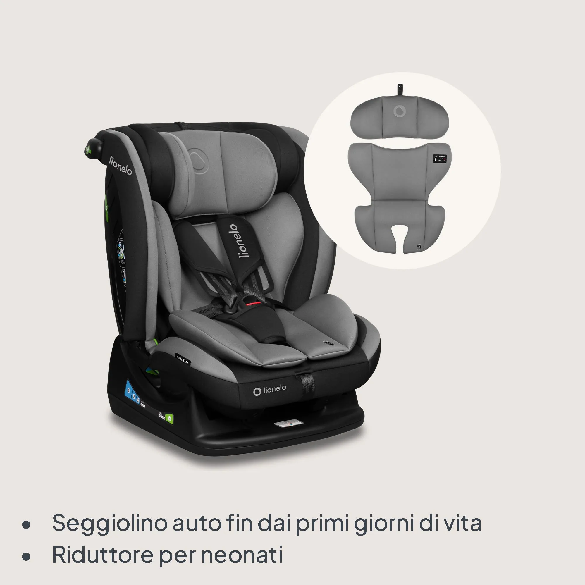 Lionelo Aart i-Size Seggiolino Auto Bambini 0-12 anni Norma R129 - immagine 9