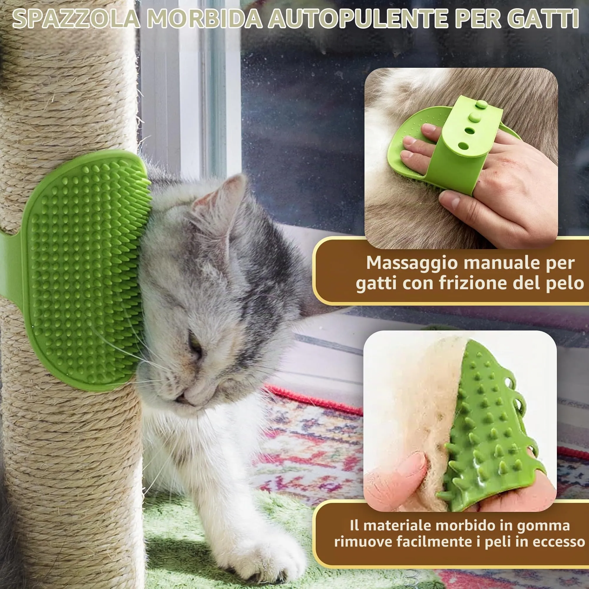 Fantasreen Tiragraffi per Gatti 88cm con Pista e Giocattoli - immagine 3