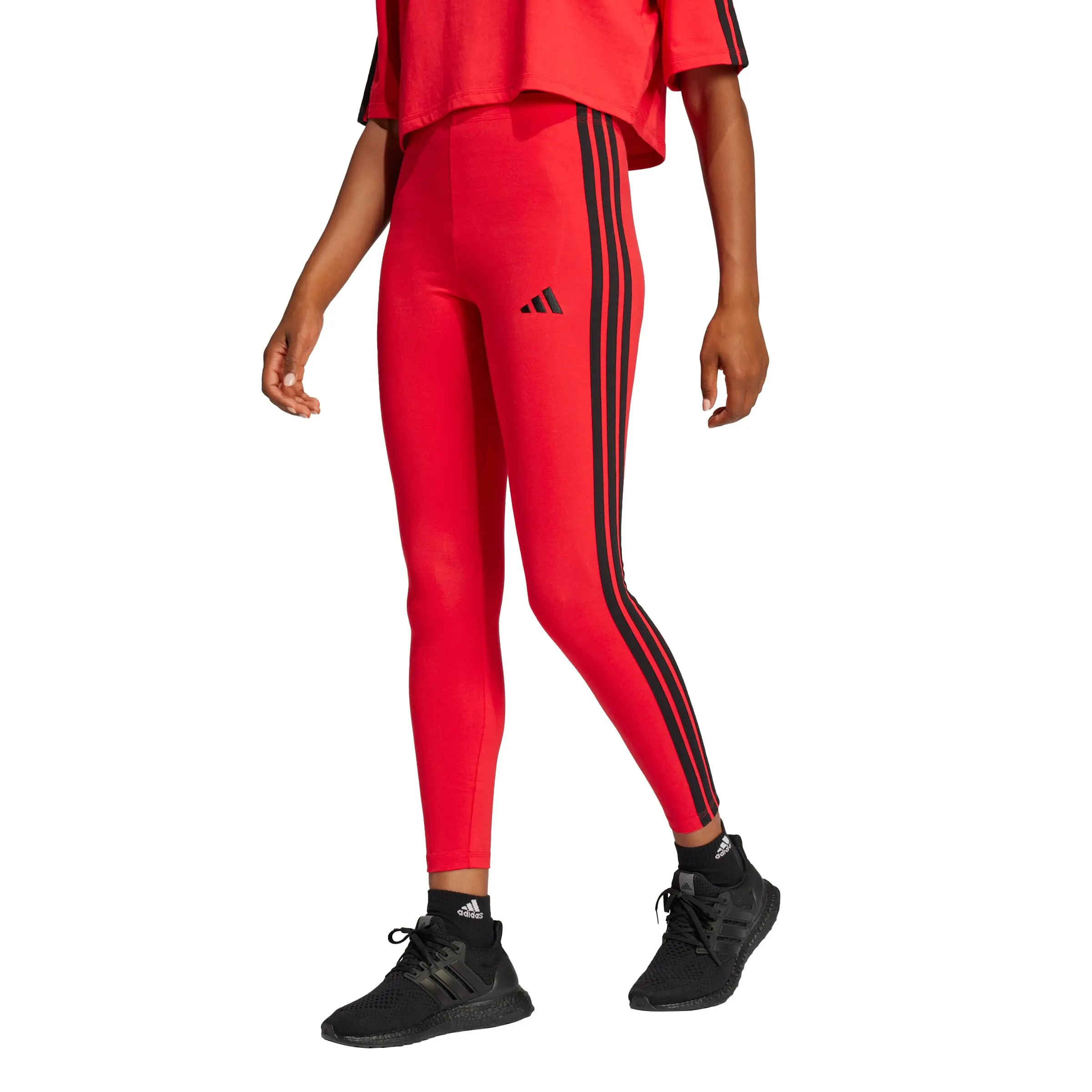 adidas Leggings Sportivi da Donna in Jersey a 3 Strisce, XS - immagine 1
