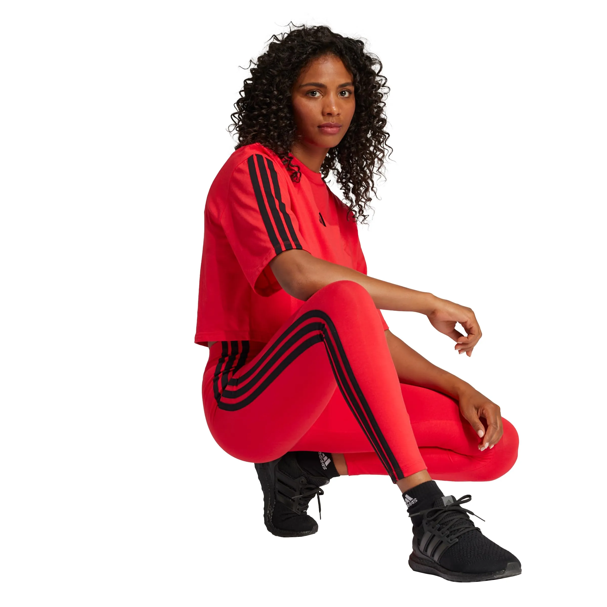 adidas Leggings Sportivi da Donna in Jersey a 3 Strisce, XS - immagine 3