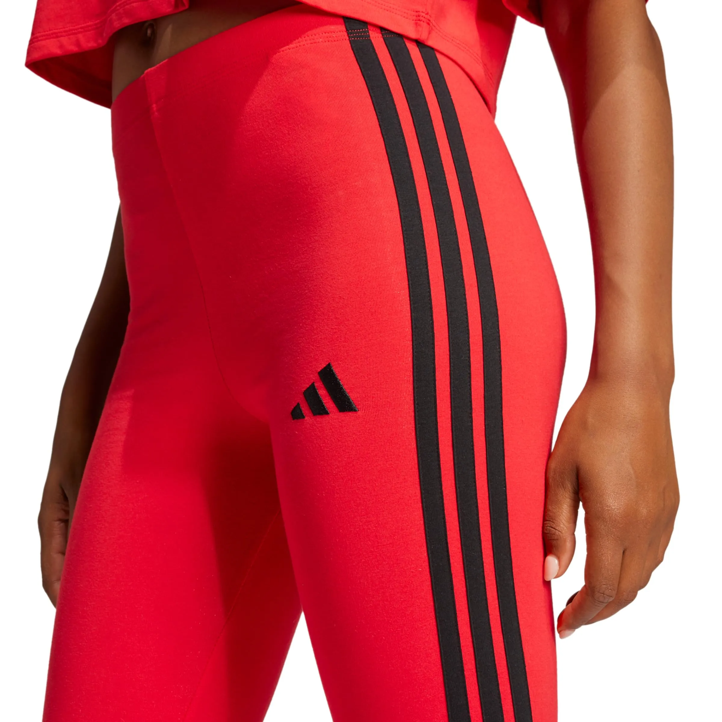 adidas Leggings Sportivi da Donna in Jersey a 3 Strisce, XS - immagine 5