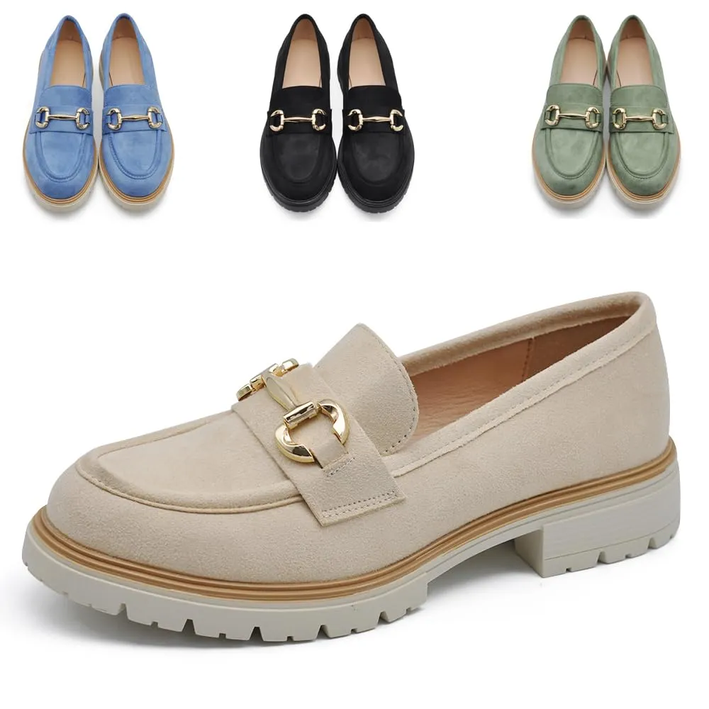 IF Mocassini Loafers Donna con Morsetto in Camoscio YL209 Verde N.39 - immagine 7