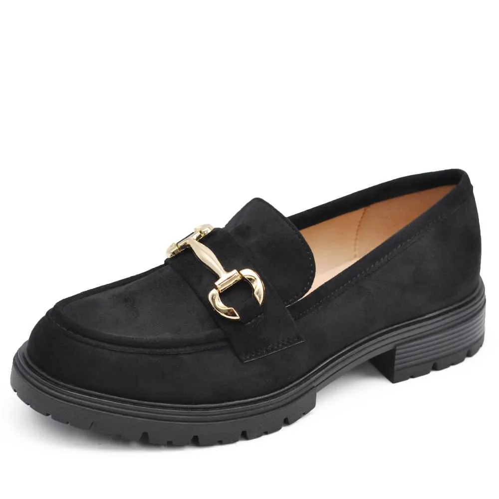 IF Mocassini Slip On Donna con Morsetto in Camoscio YL209 Nero N.40 - immagine 1