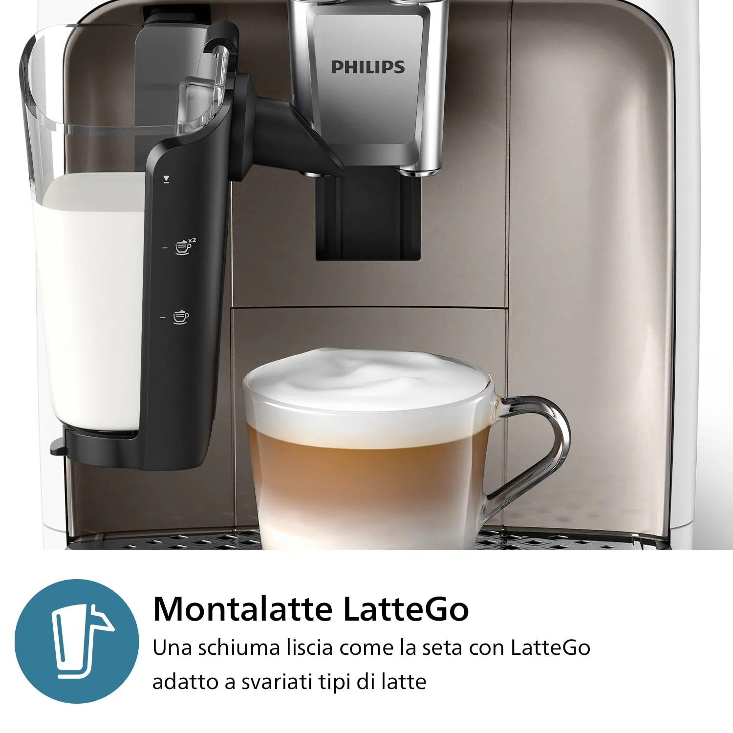 Philips 2300 Macchina Caffè Automatica LatteGo EP2333/40 - immagine 6