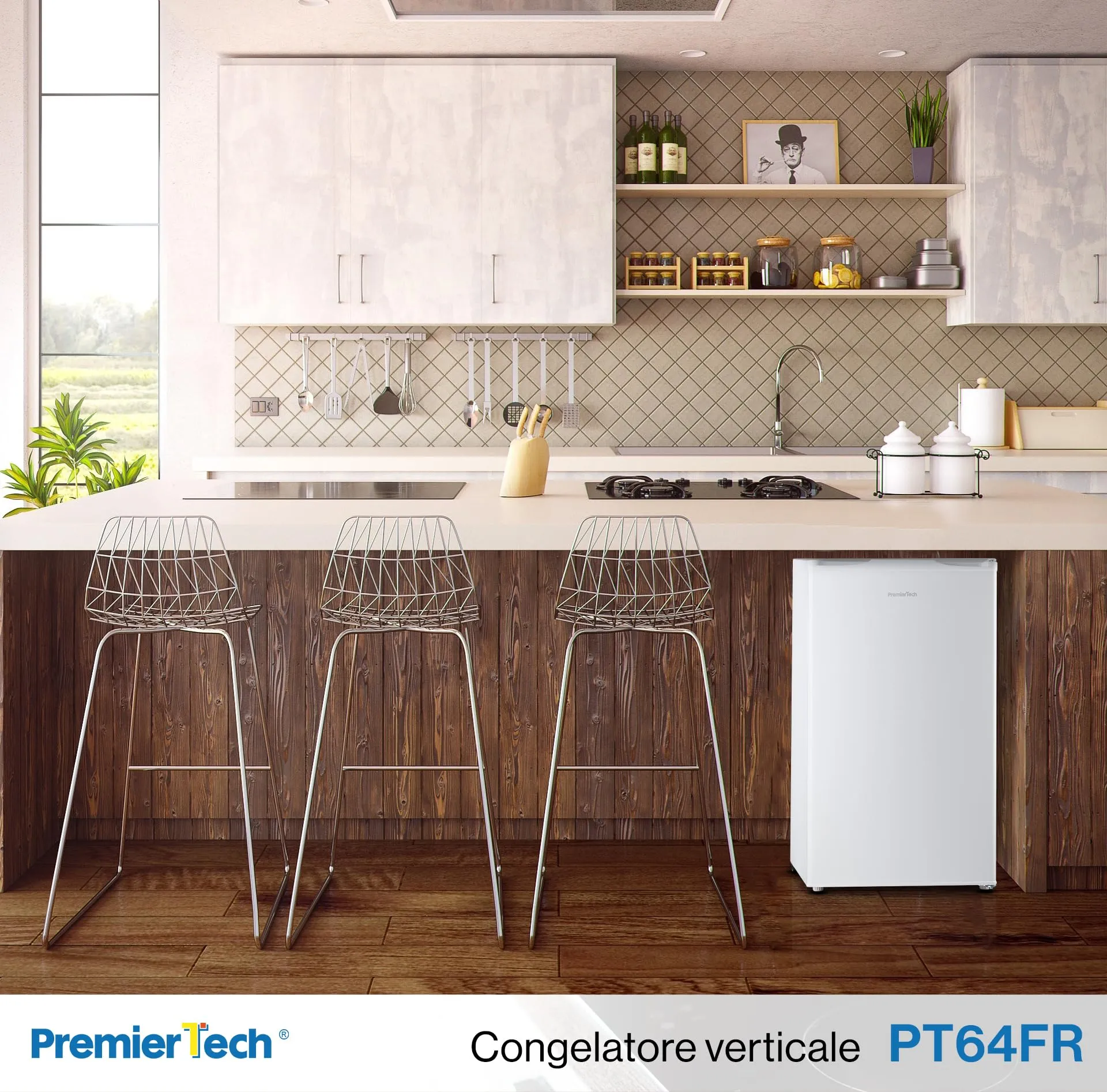 PremierTech Congelatore Verticale 64 Litri Bianco 3 Cassetti PT64FR - immagine 6