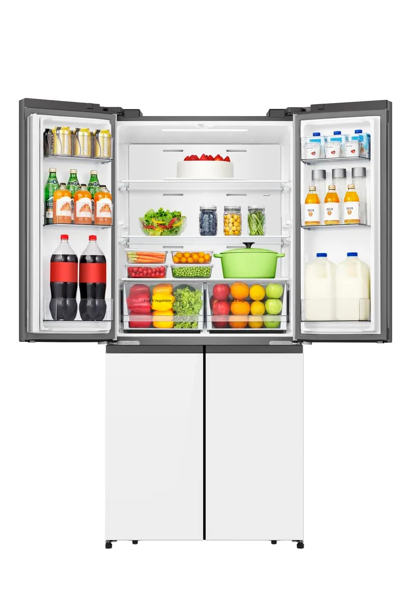 Hisense RQ5P470SETE Frigorifero Americano Quattro Porte Classe E Vetro Bianco Total No Frost WiFi Metal Cooling Zona Convertibile Dispenser Acqua Motore Inverter - immagine 11