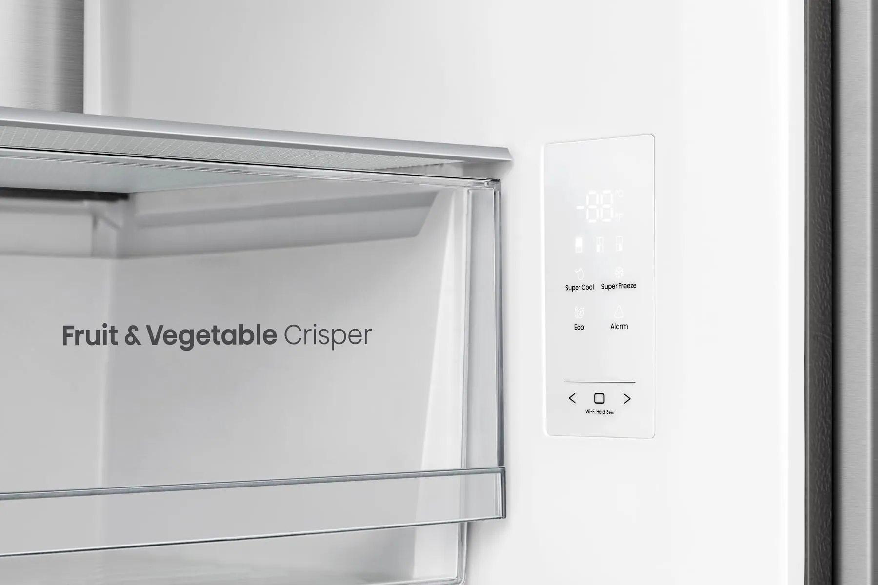 Hisense RQ5P470SETE Frigorifero Americano Quattro Porte Classe E Vetro Bianco Total No Frost WiFi Metal Cooling Zona Convertibile Dispenser Acqua Motore Inverter - immagine 14
