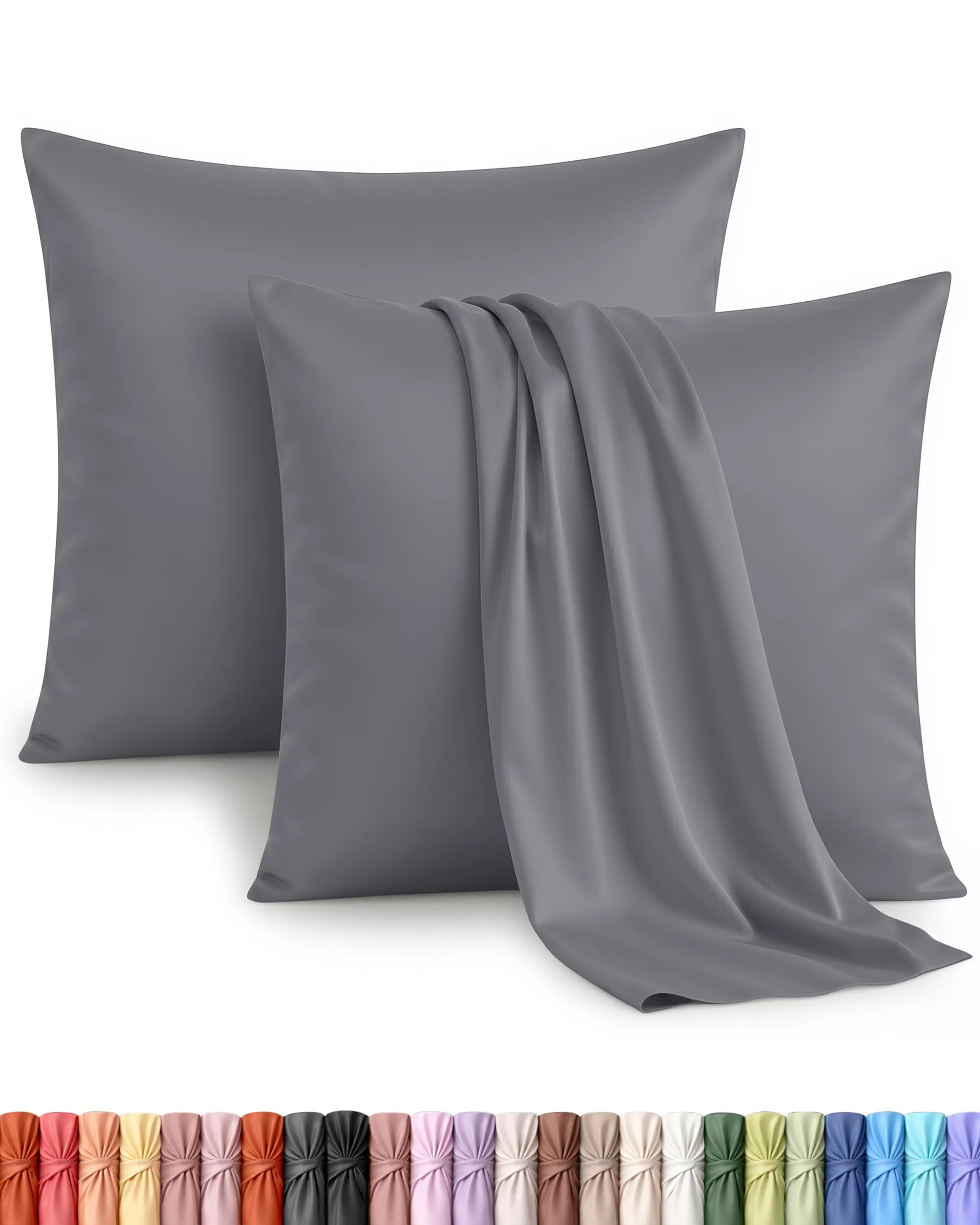 Utopia Bedding Set di 2 Copricuscino, 60 x 60 cm, Grigio - immagine 1
