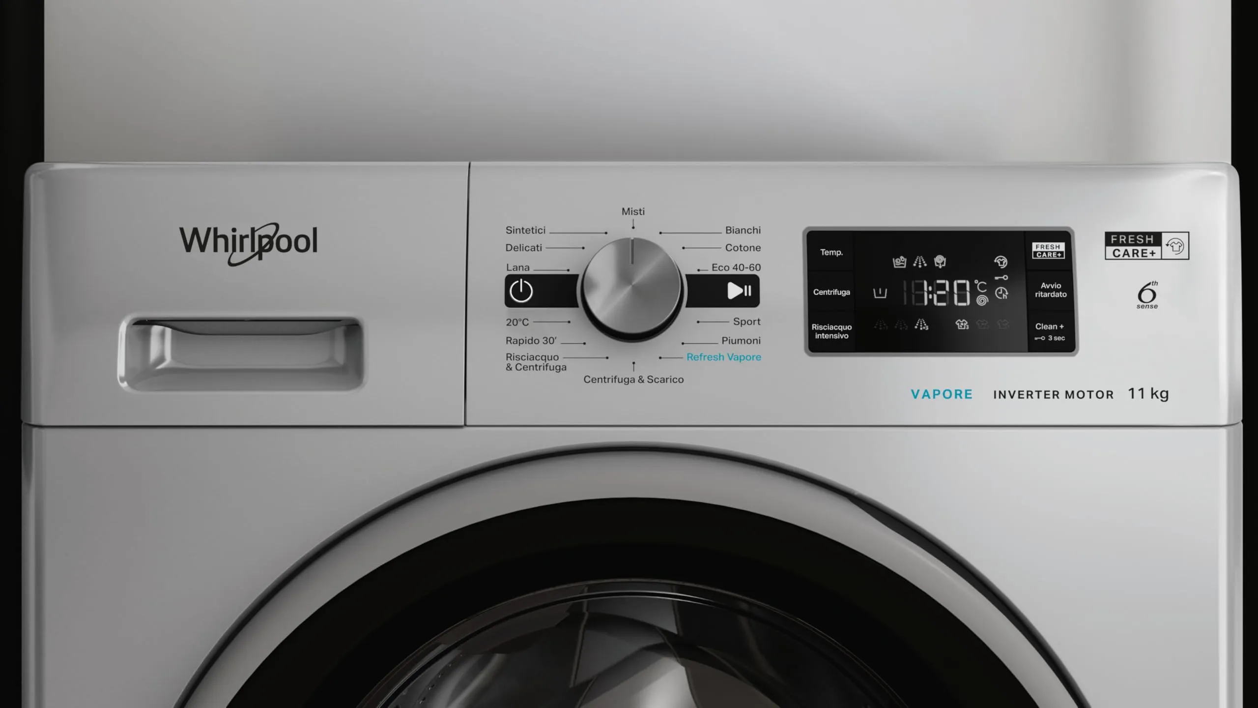 Whirlpool FFB 116 Silver IT Lavatrice 11kg Carica Frontale 1400 Giri Classe A - immagine 3