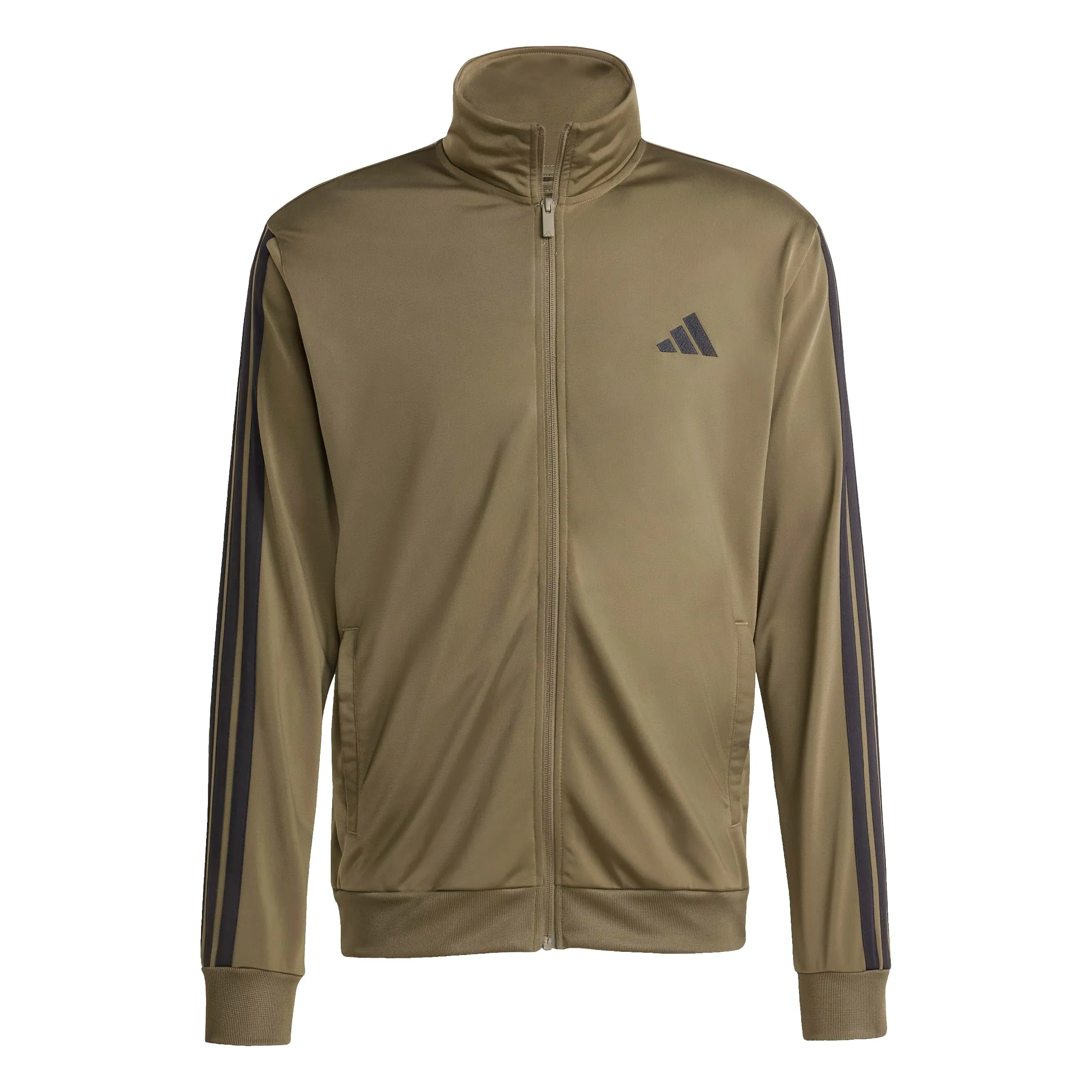 adidas Tuta da uomo in tricot con 3 strisce, Taglia M, Verde Oliva - immagine 5