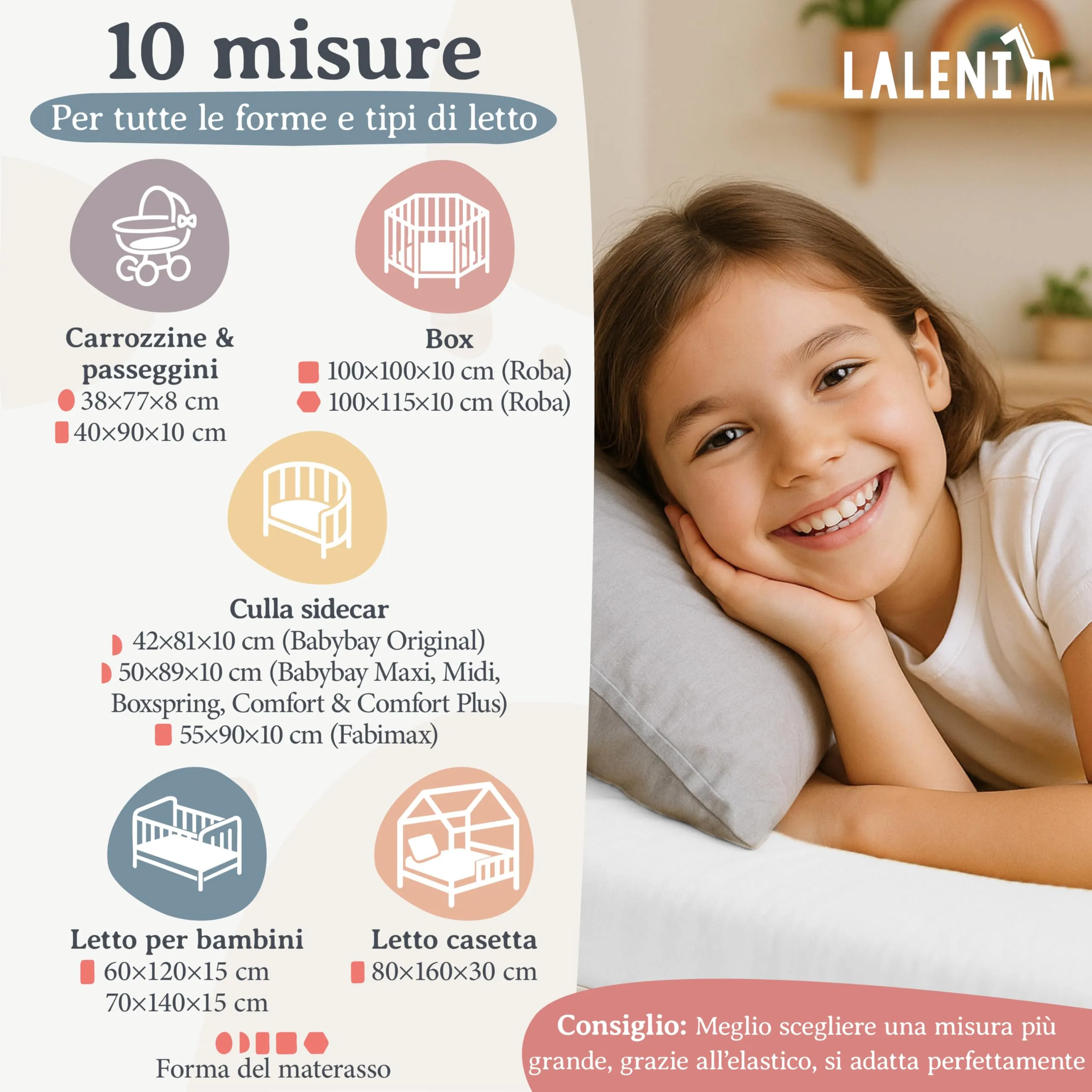 Laleni Lenzuolo Jersey per Lettino 80x160 cm, 100% Cotone, Certificato OEKO-TEX, 2 Pezzi, Bianco - immagine 2