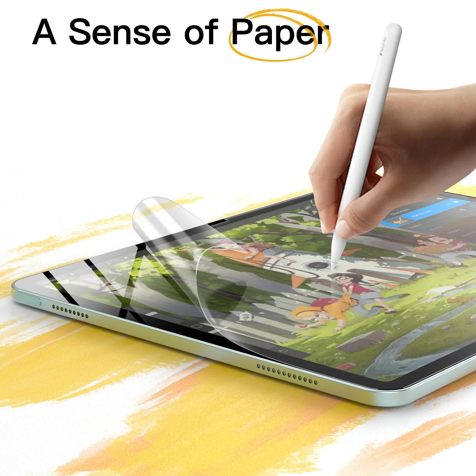 JETech Pellicola Protettiva Effetto Carta Opaca per iPad Air 11" M4/M3/M2 - immagine 3