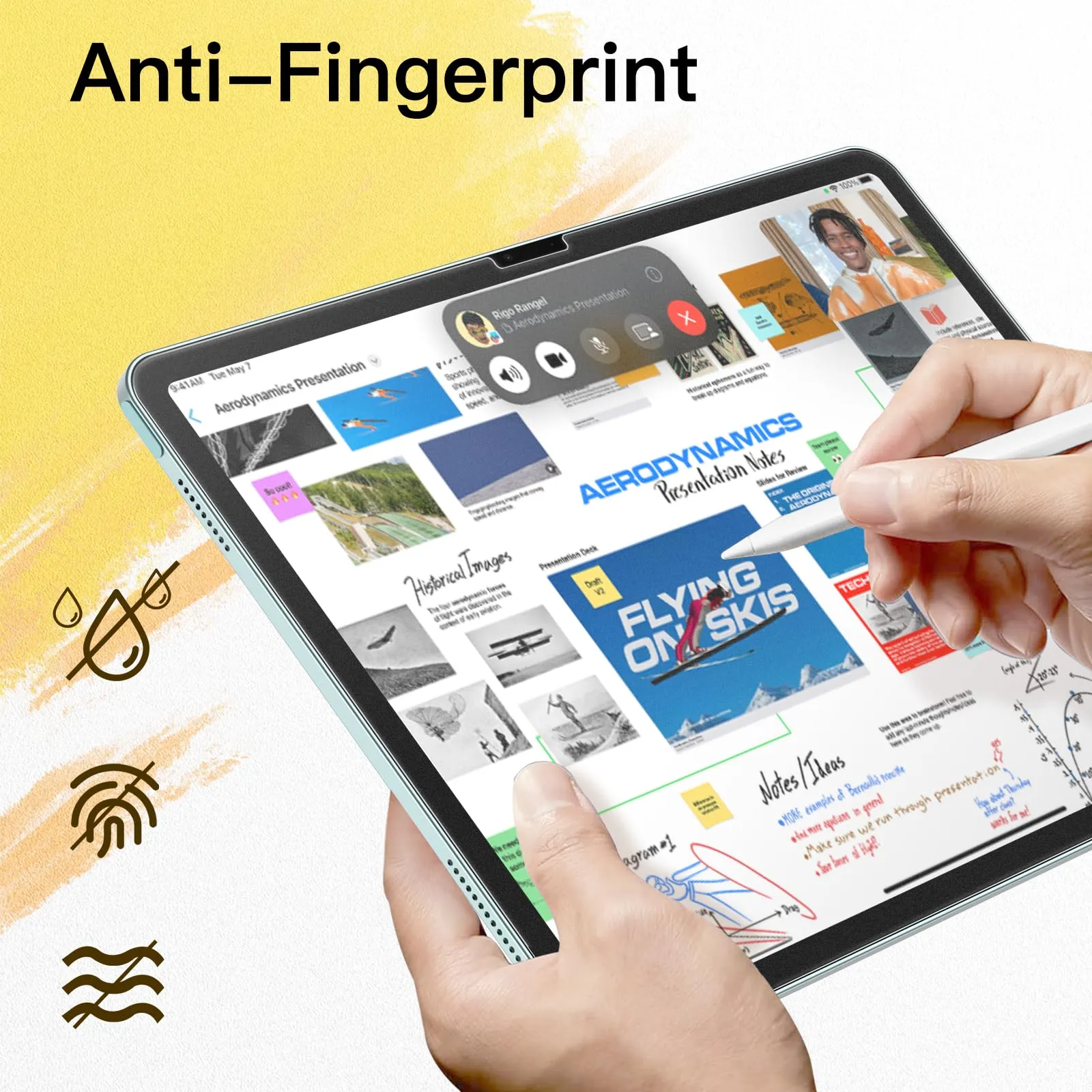 JETech Pellicola Protettiva Effetto Carta Opaca per iPad Air 11" M4/M3/M2 - immagine 6