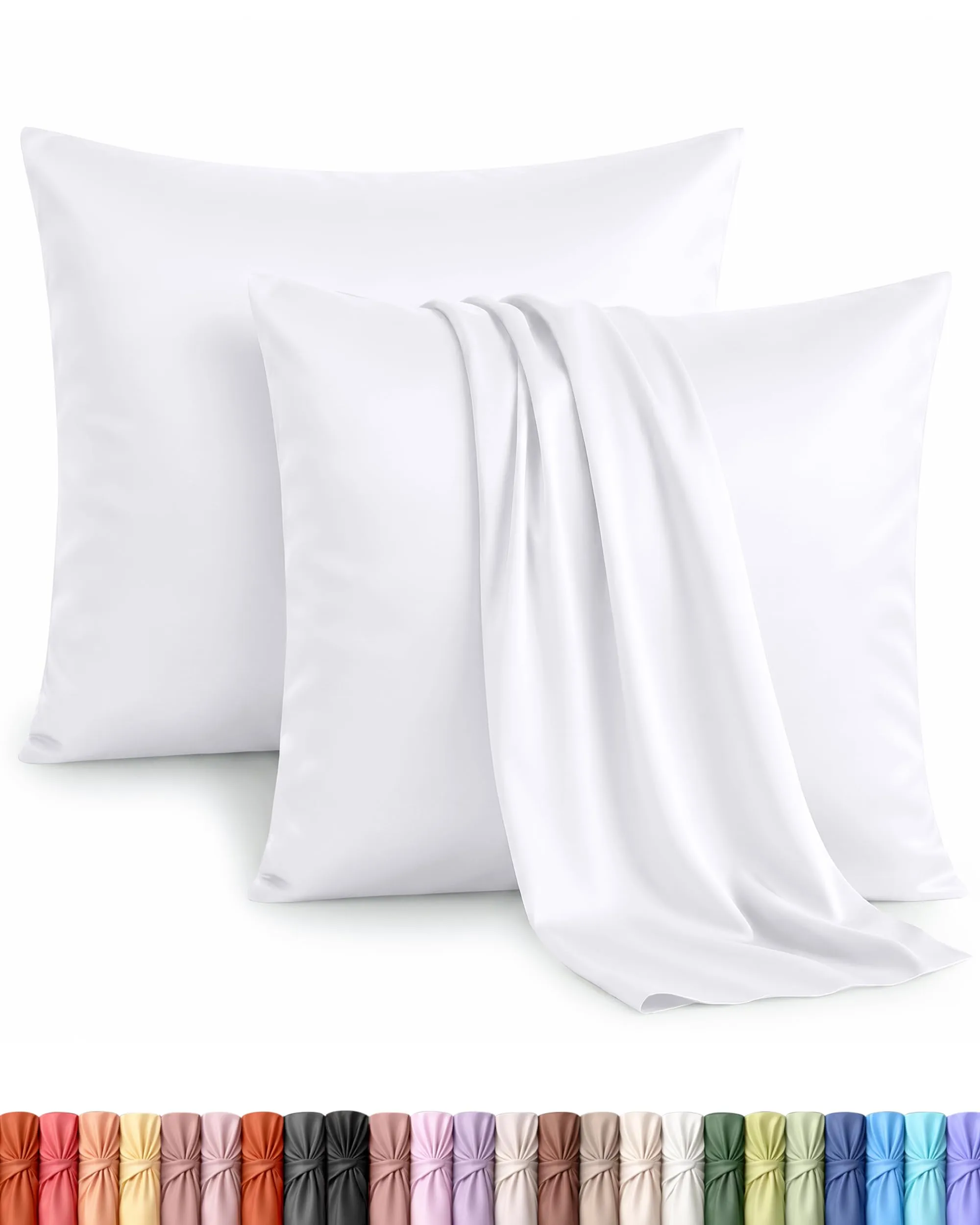 Utopia Bedding Set di 2 Copricuscino, 60 x 60 cm, Bianco - immagine 1