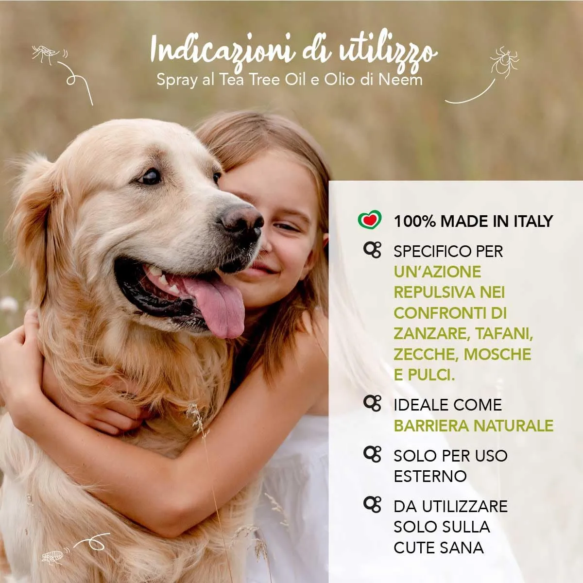 Yuup Spray al Tea Tree Oil e Olio di Neem per cani e gatti, 150 ml - immagine 4