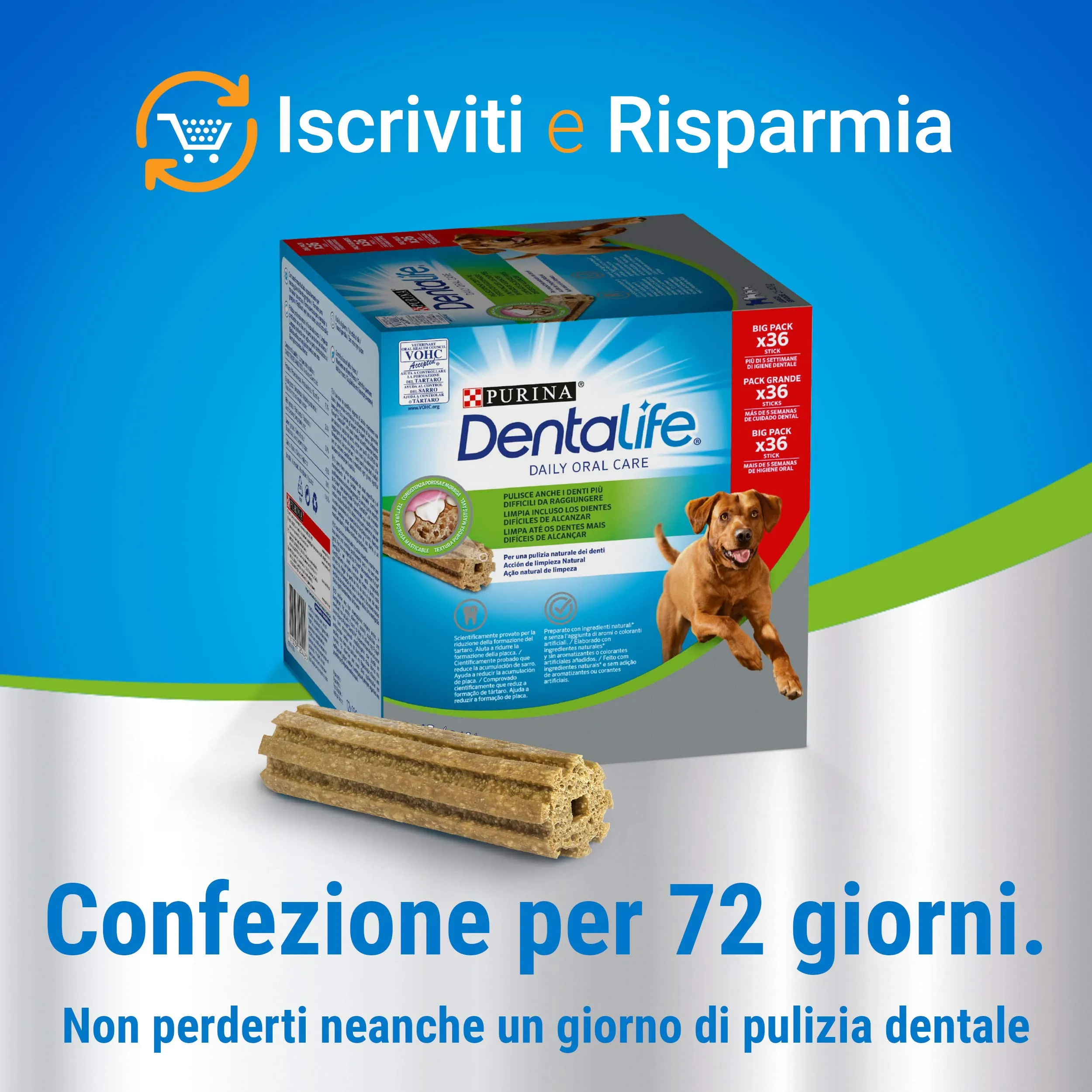 Purina DentaLife Daily Oral Care Snack Sticks per Cani, 1.76 kg (Confezione da 2) - immagine 6