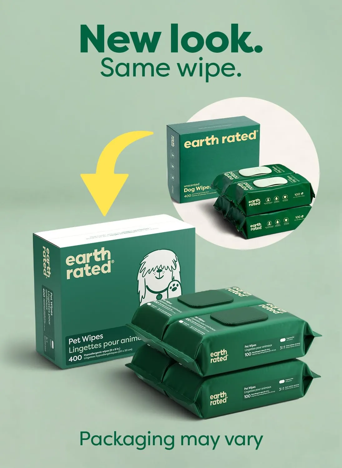 Earth Rated Salviette Ipoallergeniche per Cani, Senza Profumo, 400 Pezzi - immagine 2