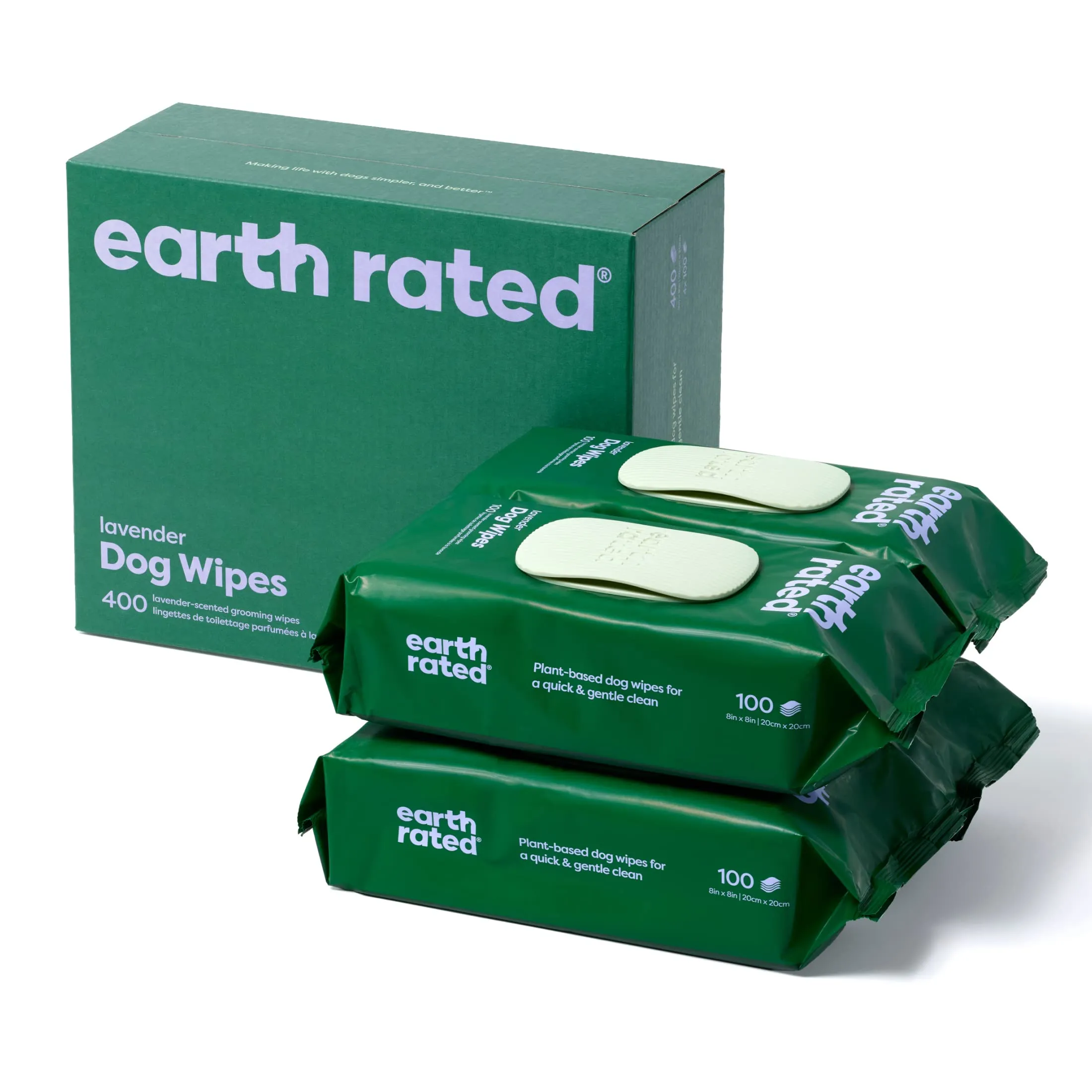 Earth Rated Salviette Ipoallergeniche per Cani alla Lavanda, 400 Pezzi - immagine 1