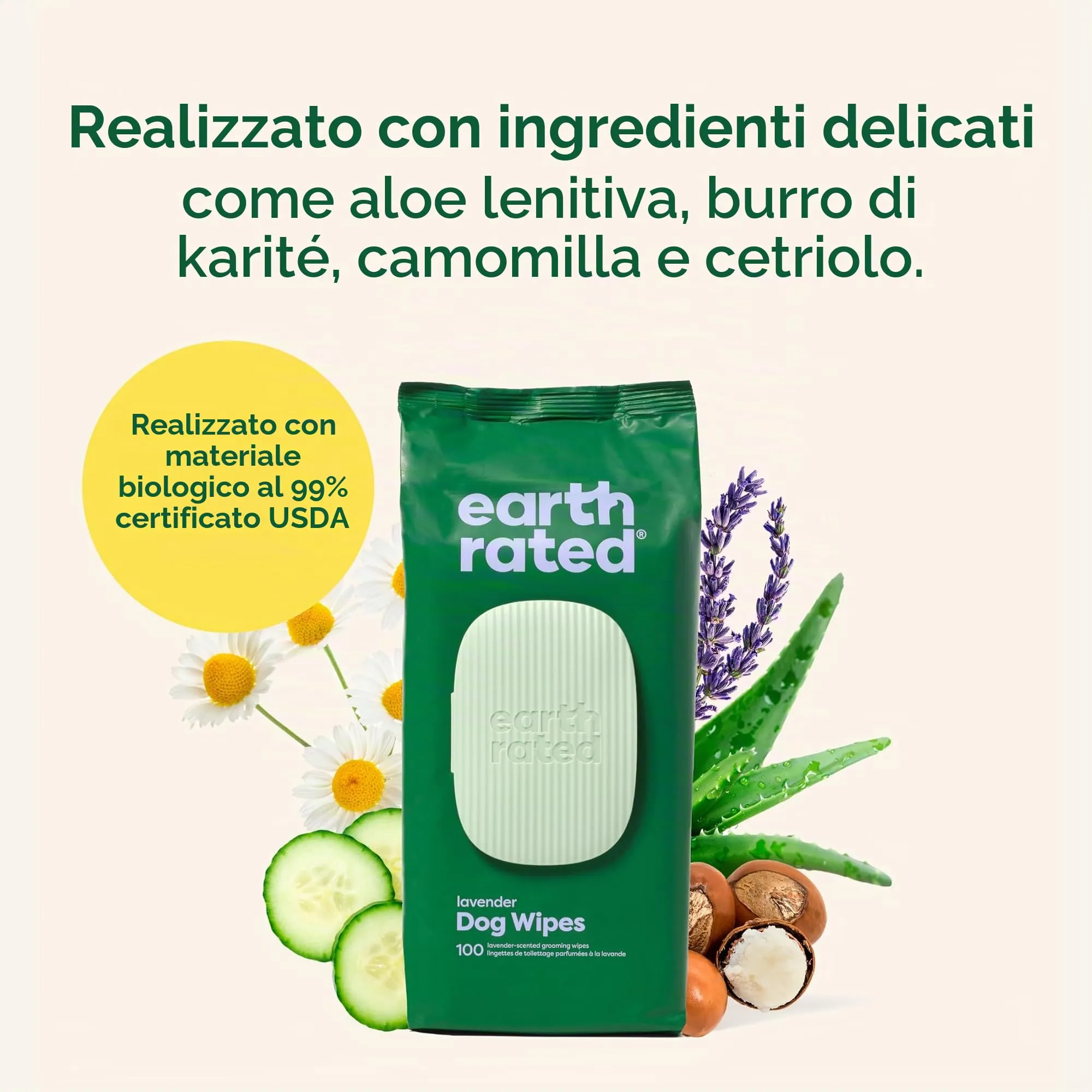 Earth Rated Salviette Ipoallergeniche per Cani alla Lavanda, 400 Pezzi - immagine 5